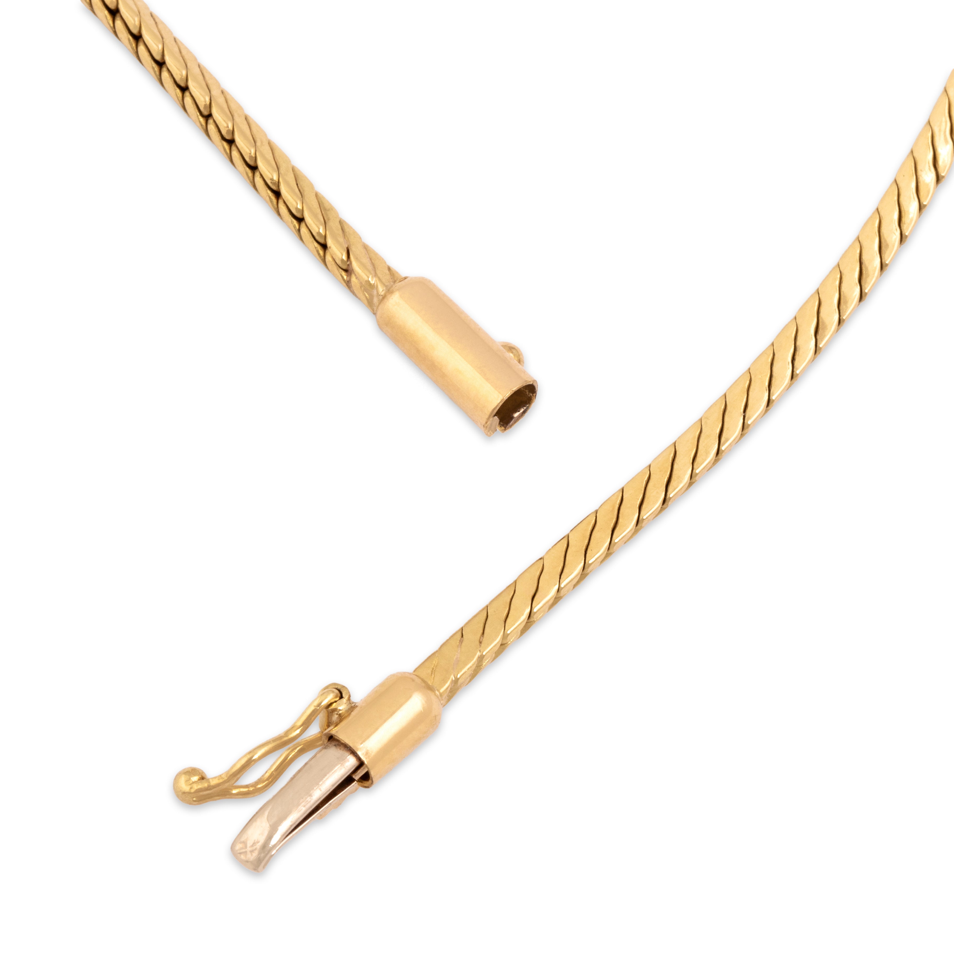 Vintage 18k Yellow Gold 1.4cttw Diamond Exceptional Dazzling Loop Necklace - clasp view