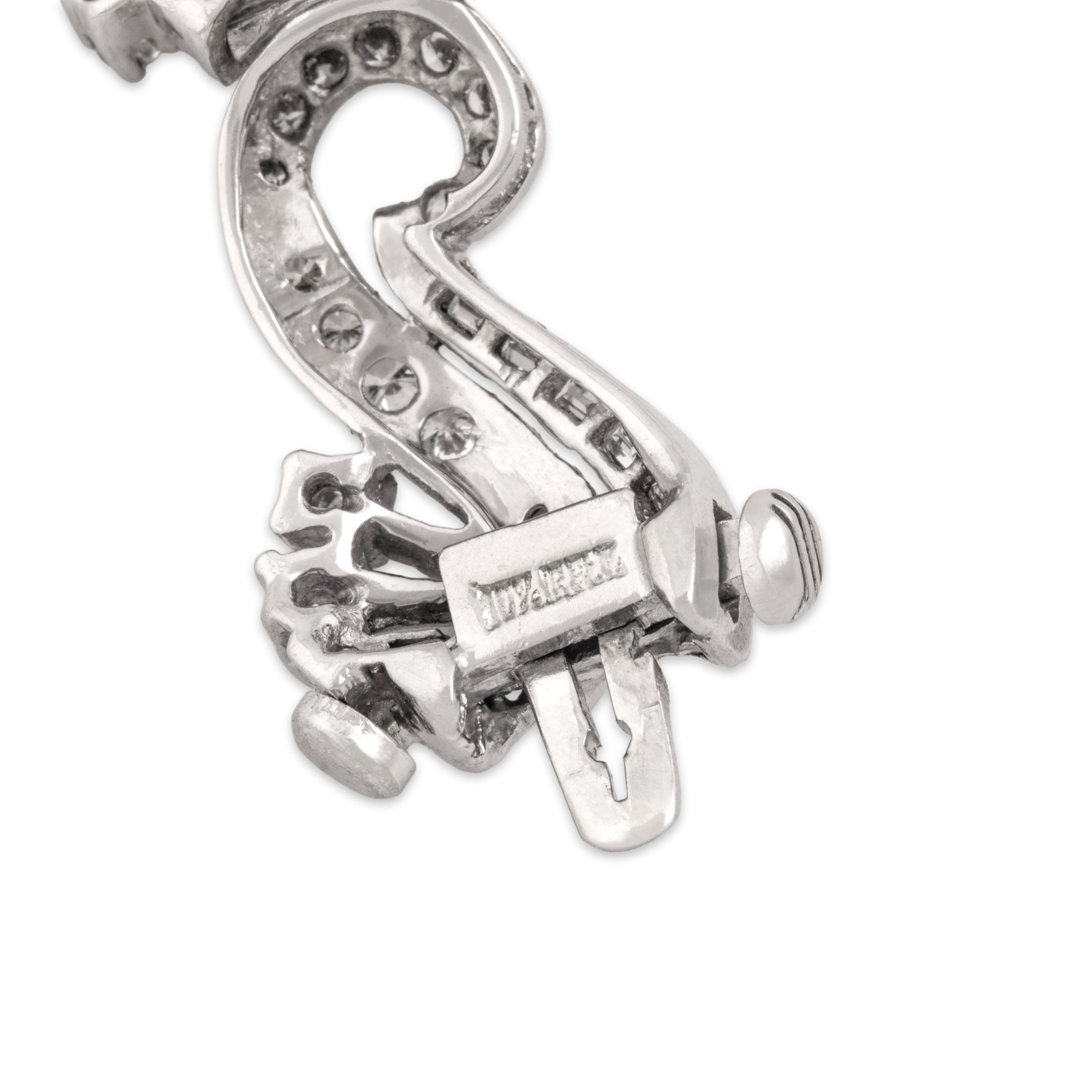 Vintage Mid-Century Platinum 6.38cttw Diamond Superb Dazzling Accent Link Bracelet - Hallmark view
