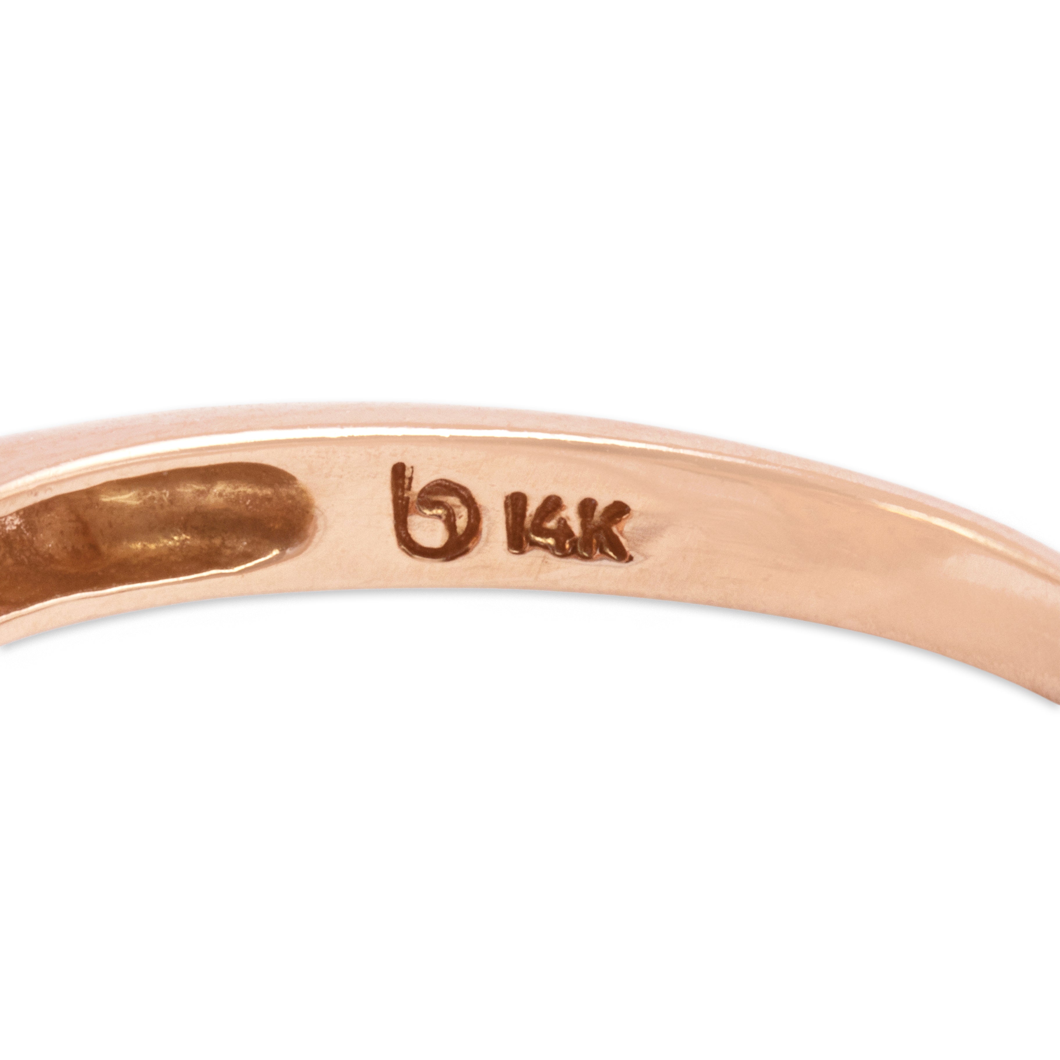 Estate 14k Rose Gold .71cttw Diamond Dazzling Detailed Disc Ring - Hallmark view
