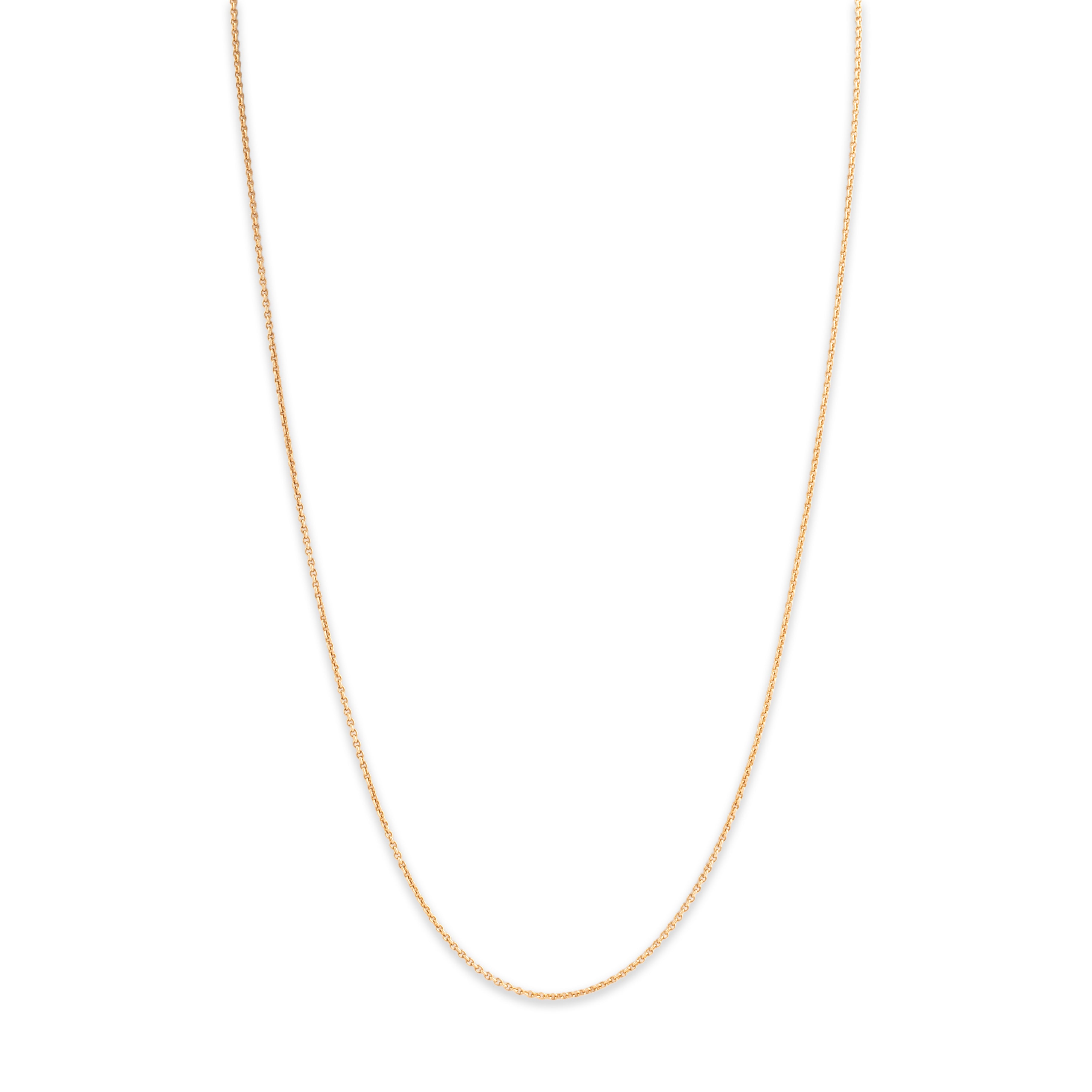 Vintage 14k Yellow Gold 1.3mm Classic Stackable Cable Chain - detail view #1