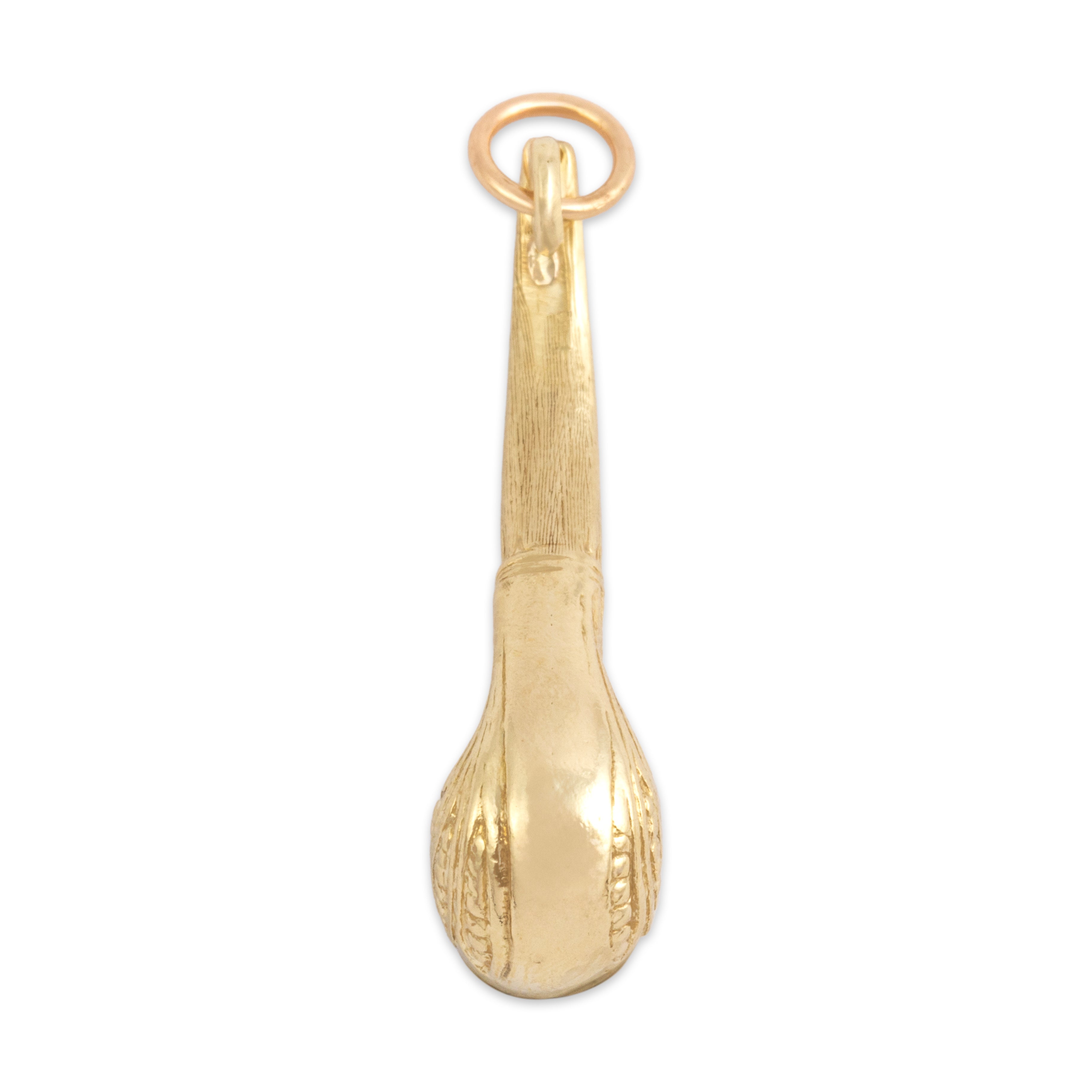 Vintage 14k Yellow Gold Wonderful Detailed Pipe Charm / Pendant - detail view #2