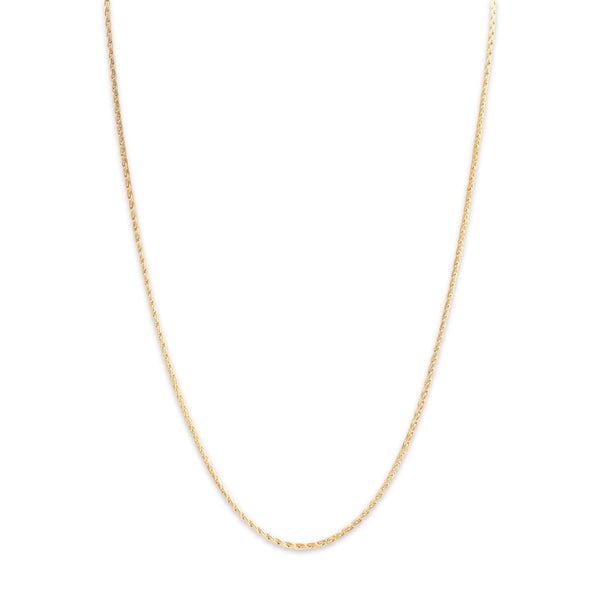 Vintage 14k Yellow Gold 1.6mm Classic Wheat Chain 18