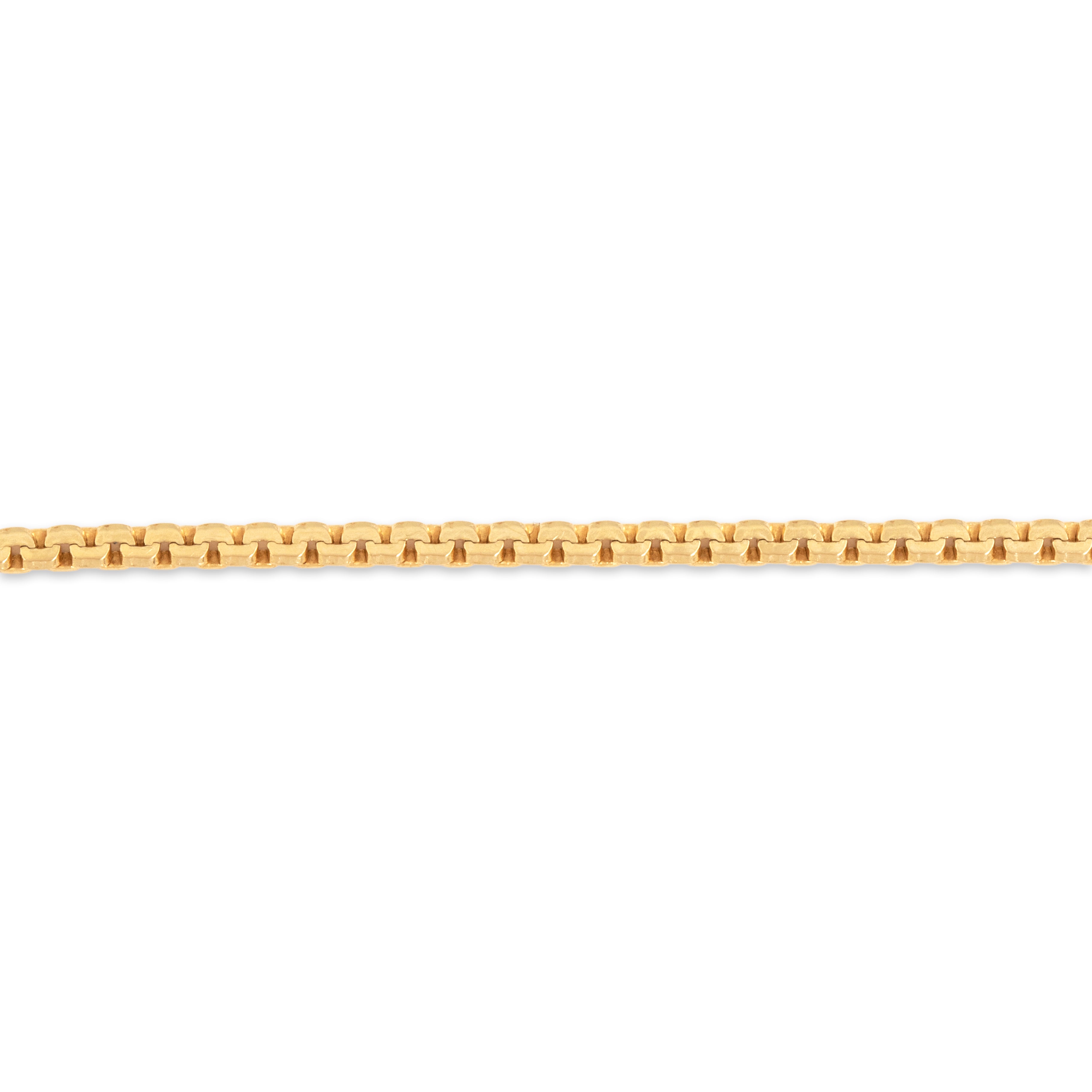 Vintage Italian 14k Yellow Gold Sleek Serpentine Link Bracelet - Close-up view