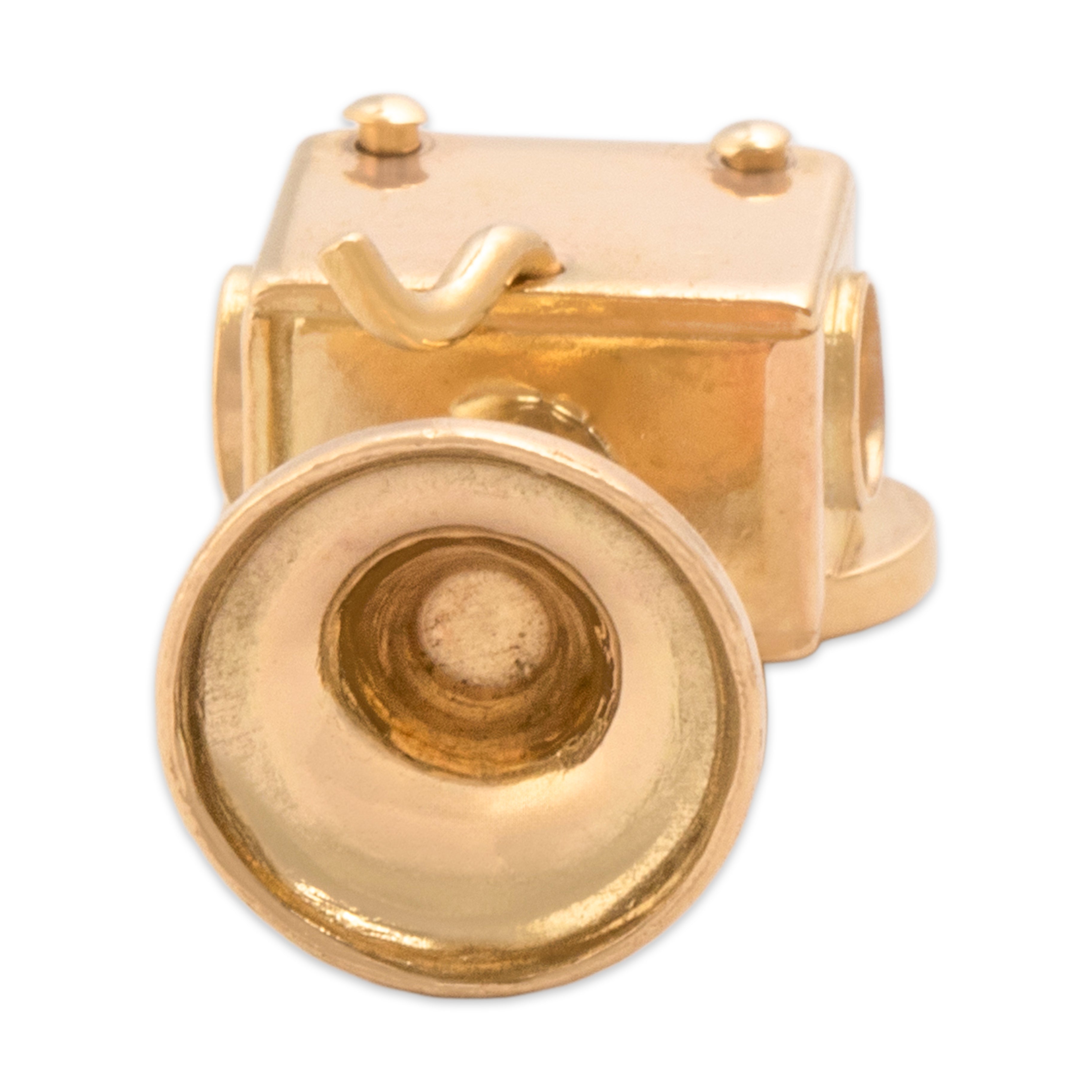 Vintage 14k Yellow Gold Articulating Cinema Film Projector Charm / Pendant - detail view #4