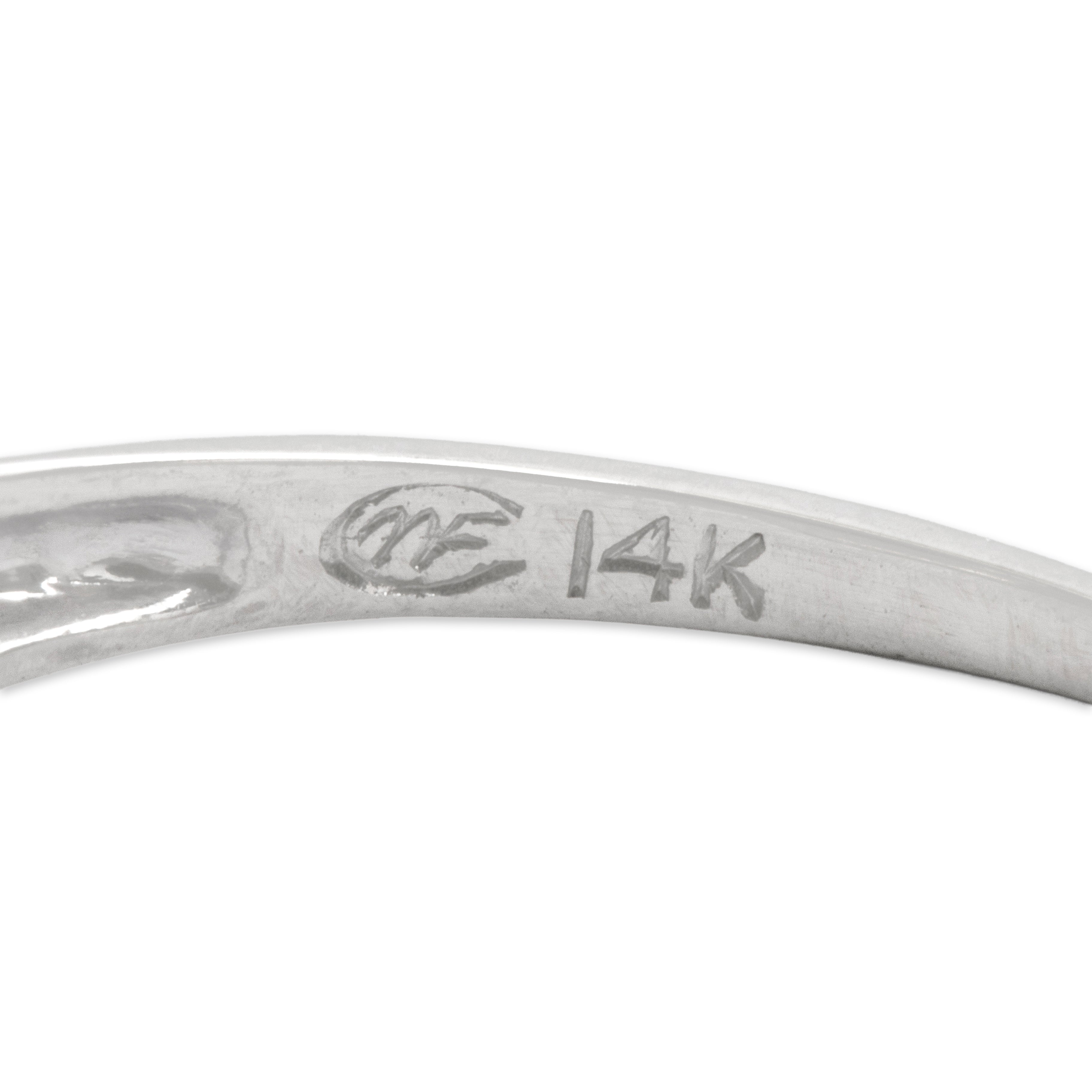 Vintage 14k White Gold Diamond Continuous Love Knot Band Ring - Hallmark view