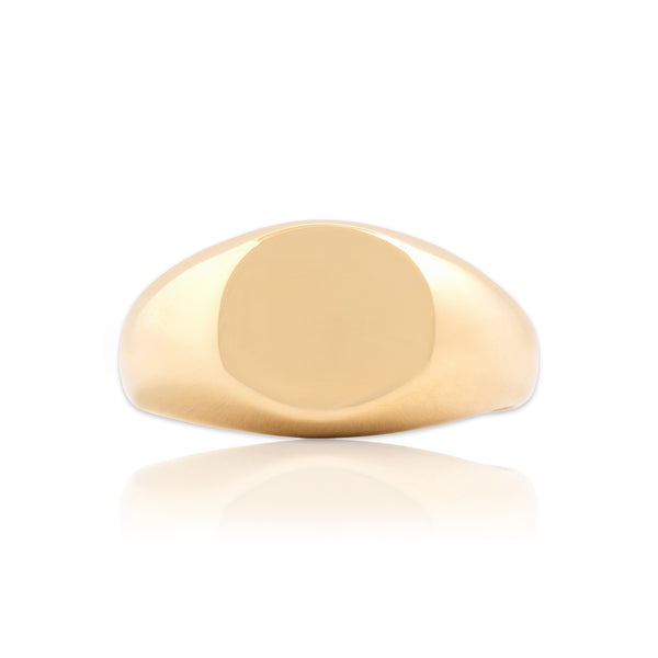 Vintage 14k Yellow Gold Simple Classic Signet Ring 7.25