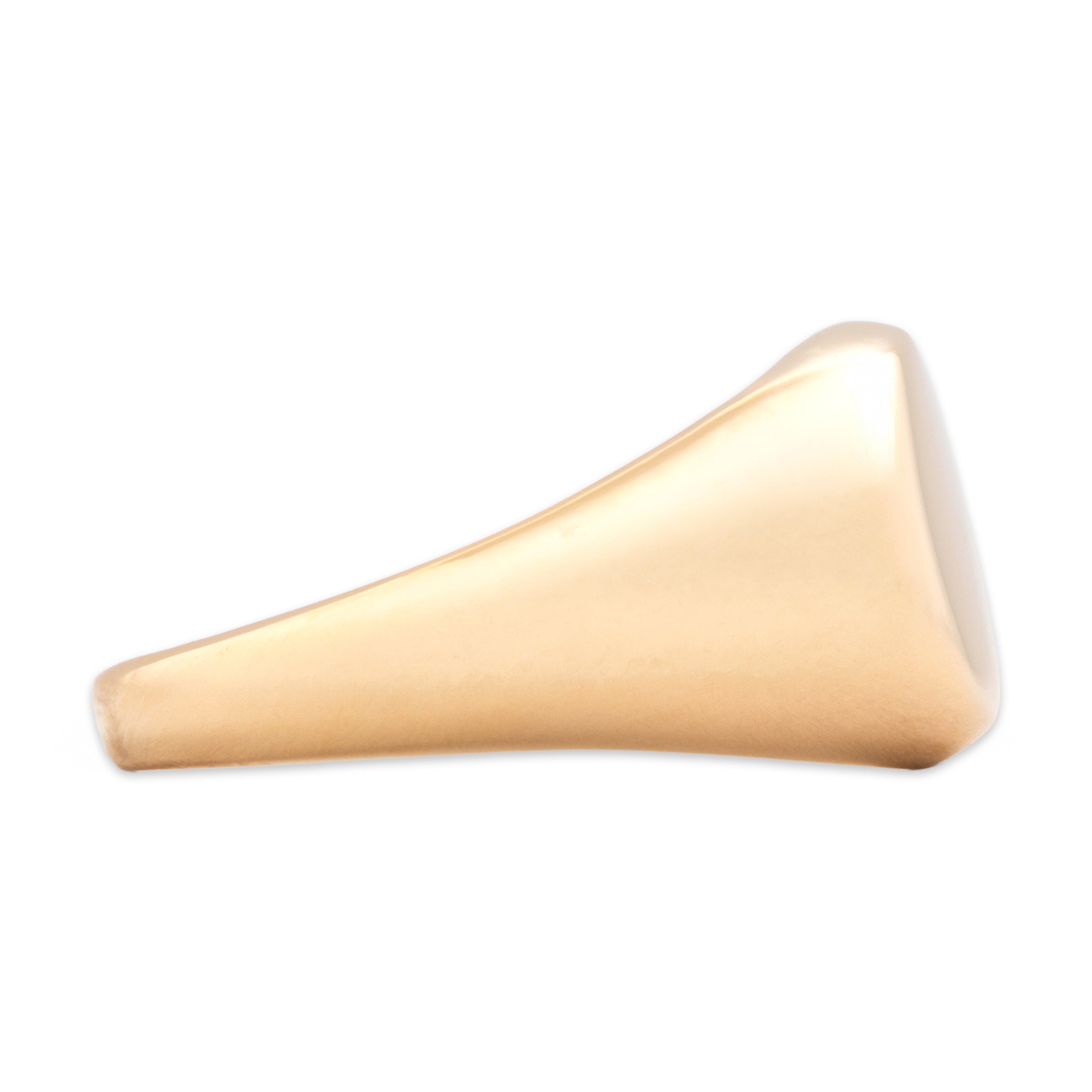 Vintage 14k Yellow Gold Simple Classic Signet Ring - Side view