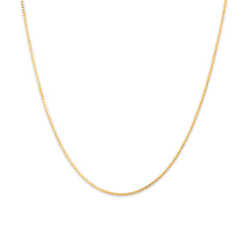 Vintage 14k Yellow Gold 1mm Simple Sleek Box Chain 18"