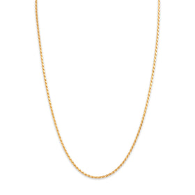 Estate Italian 14k Yellow Gold 1.8mm Essential Rope Chain 18"