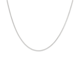 Vintage 14k White Gold 1.1mm Simple Wheat Chain 18"