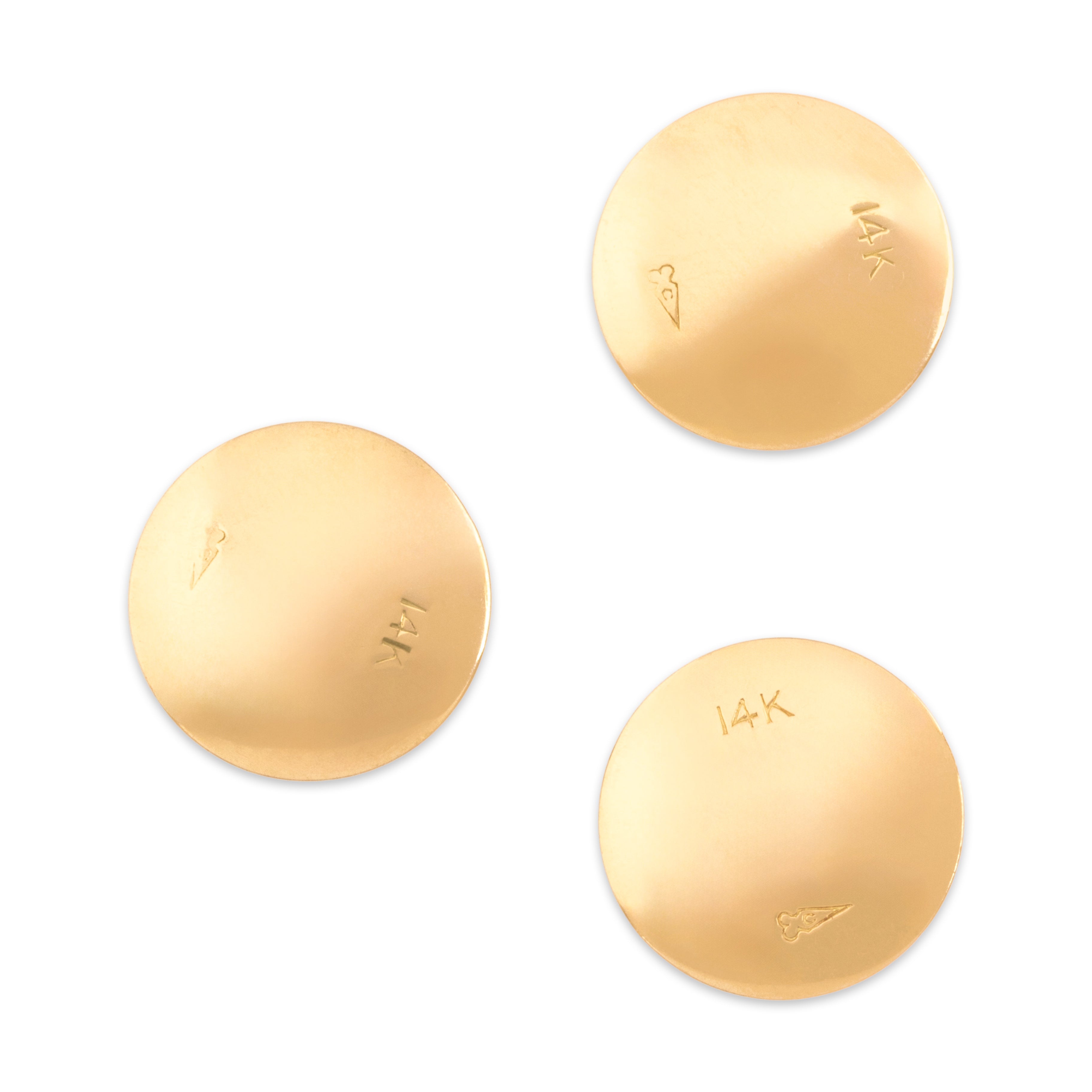 Antique Larter & Sons 14k Yellow Gold & Platinum 10.41cttw Moonstone Mesmerizing Cabochon Set Cufflinks - Hallmark view