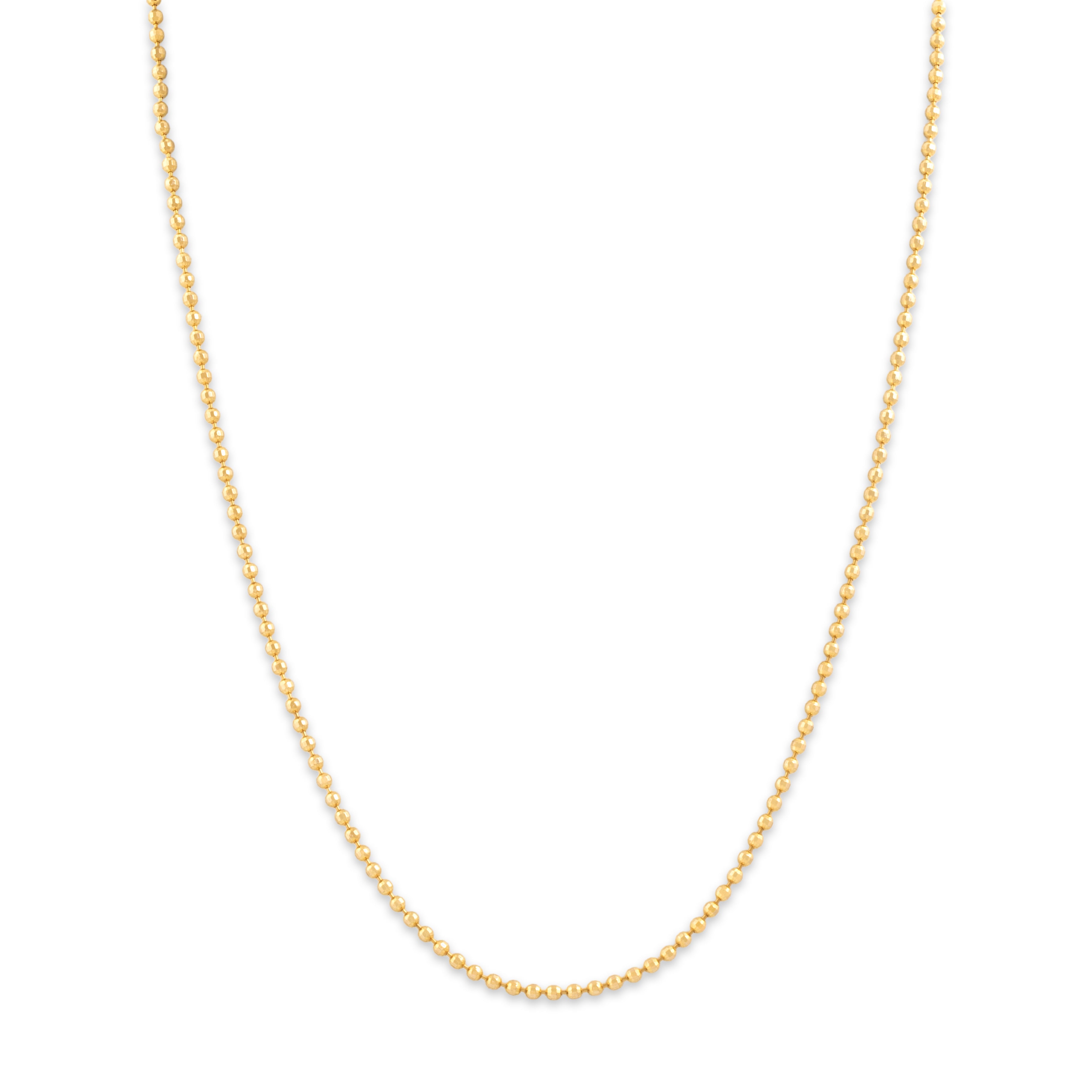 Vintage Italian 14k Yellow Gold 1.9mm Glittering Disco Ball Chain - detail view #1