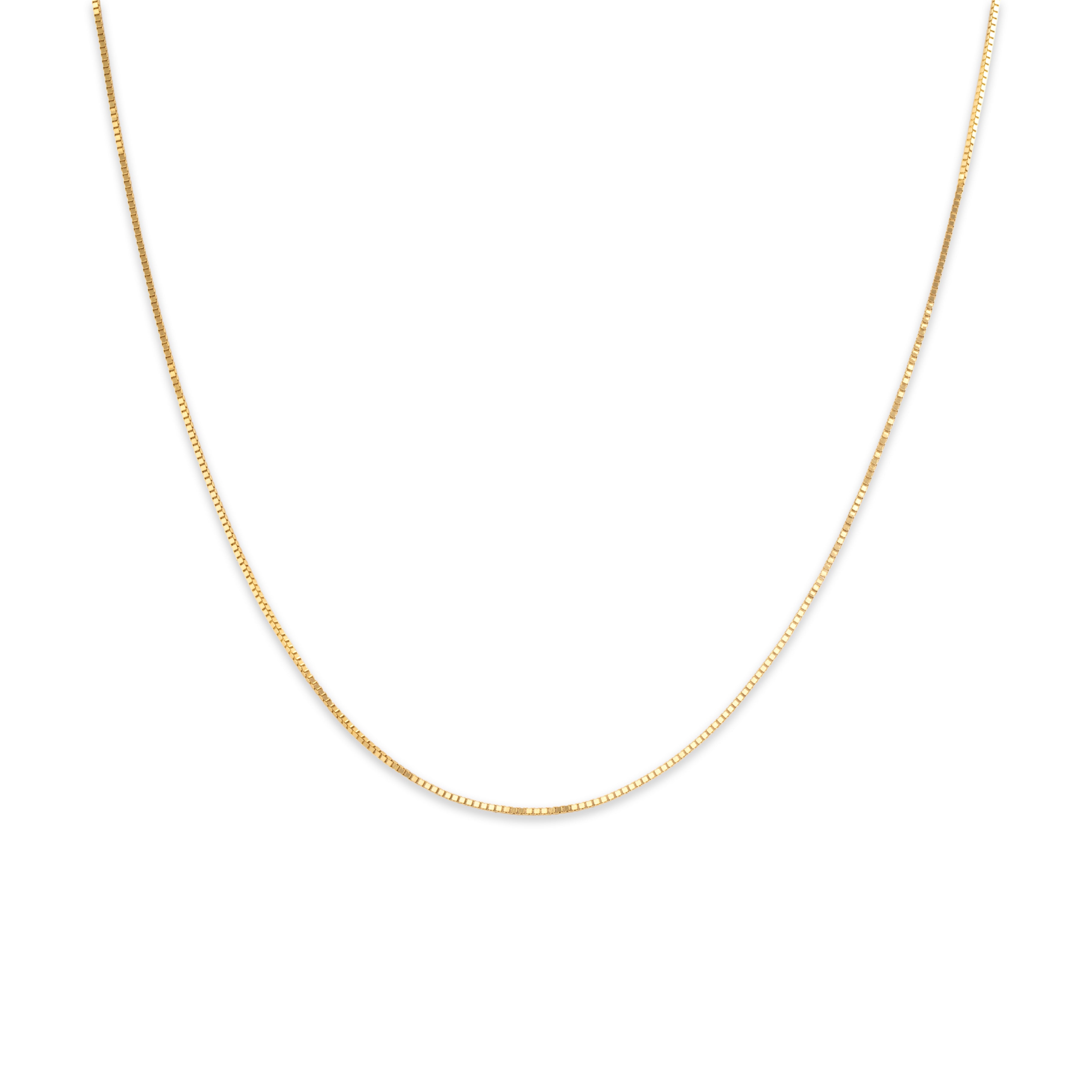 Vintage Italian 14k Yellow Gold 0.7mm Dainty Box Chain - detail view #1