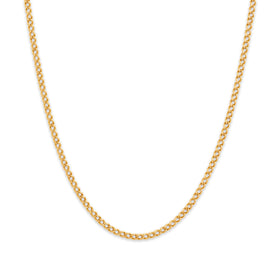 Vintage Italian 18k Yellow Gold 2.3mm Timeless Long Curb Chain 23.75"