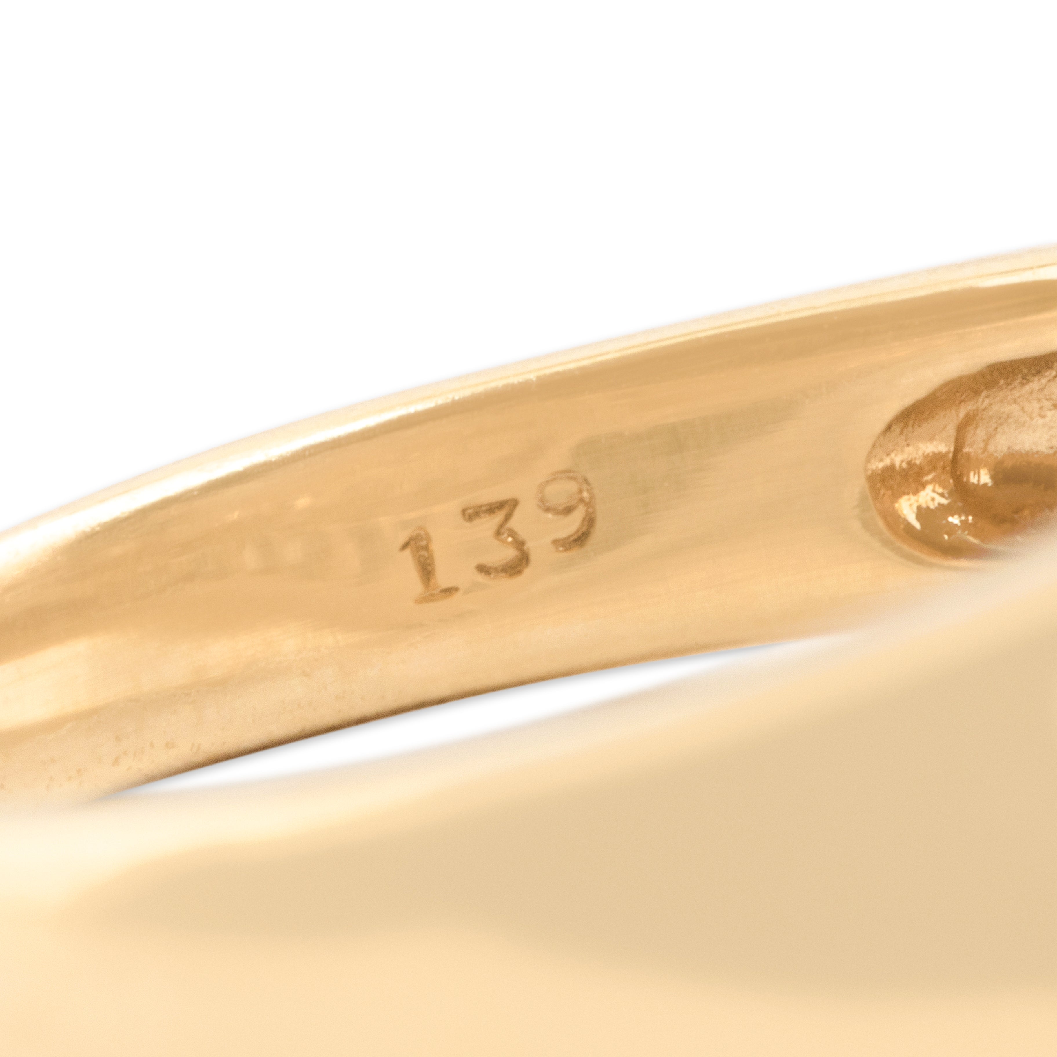 Vintage 18k Yellow Gold 1.39cttw Diamond Dazzling Bypass Wave Ring - Hallmark view