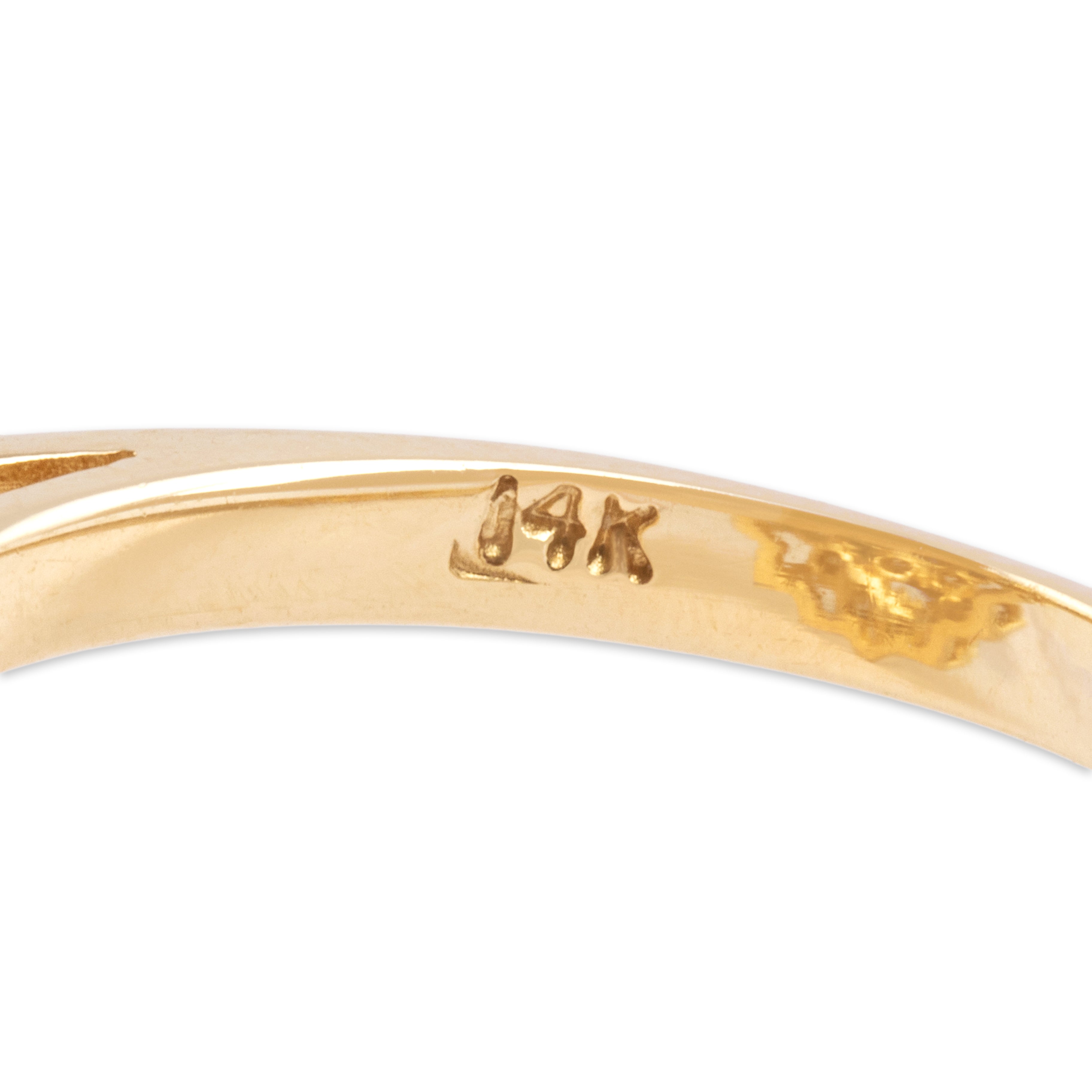 Vintage 14k Yellow Gold .69cttw Diamond Blue Sapphire Dazzling Orbital Halo Ring - Hallmark view