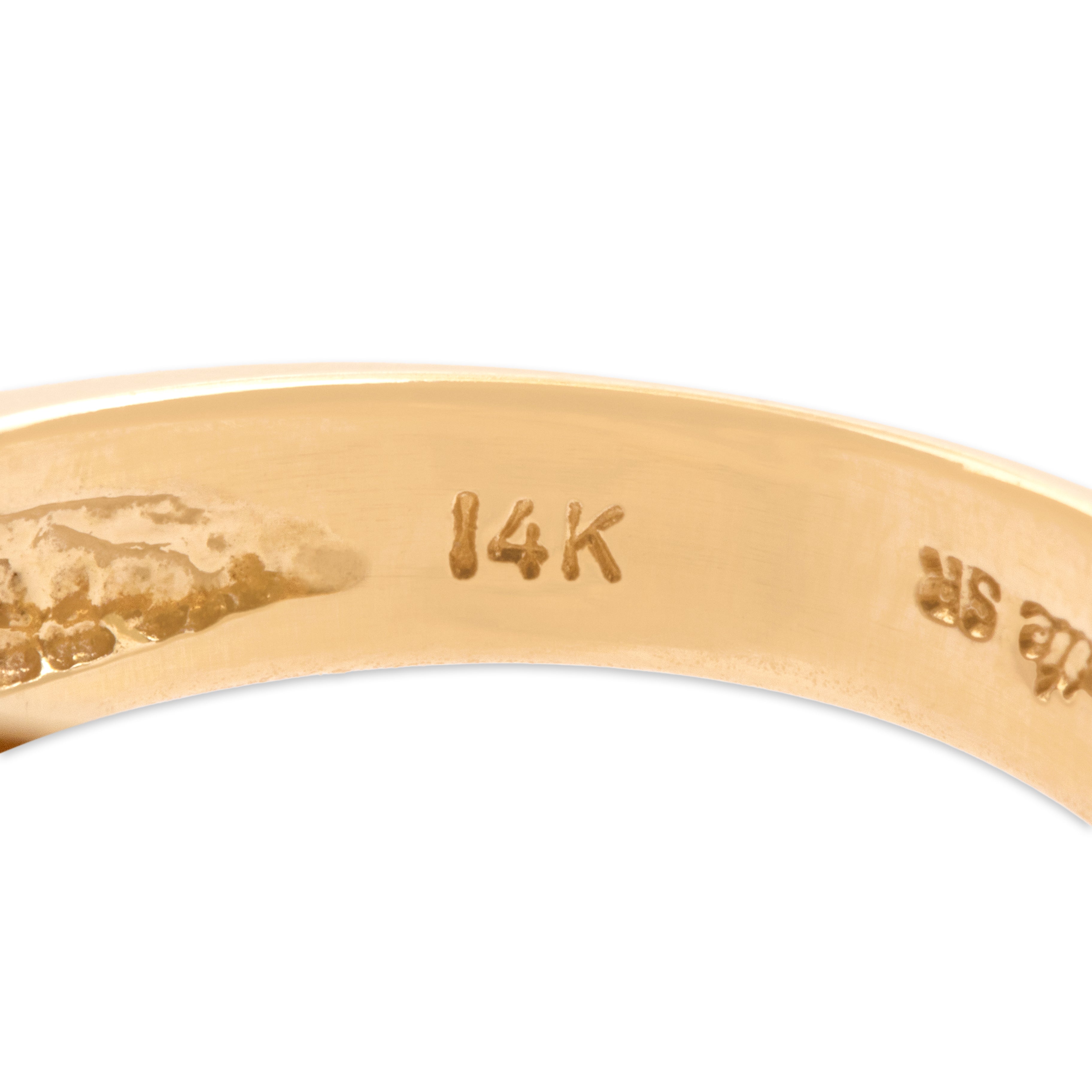 Vintage 14k Yellow Gold 1.31cttw Diamond Dazzling Lines Bypass Ring - Hallmark view