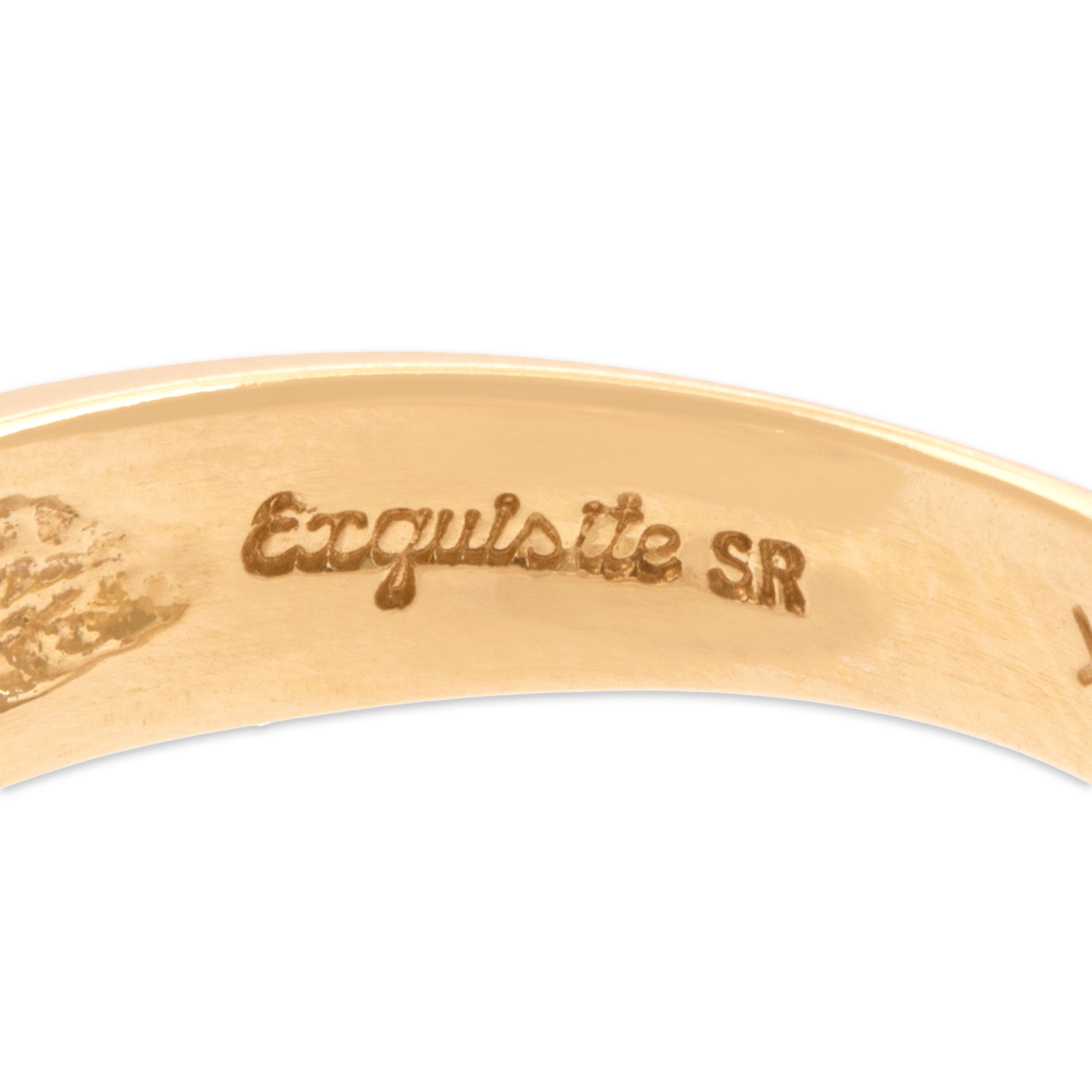 Vintage 14k Yellow Gold 1.31cttw Diamond Dazzling Lines Bypass Ring - Hallmark view