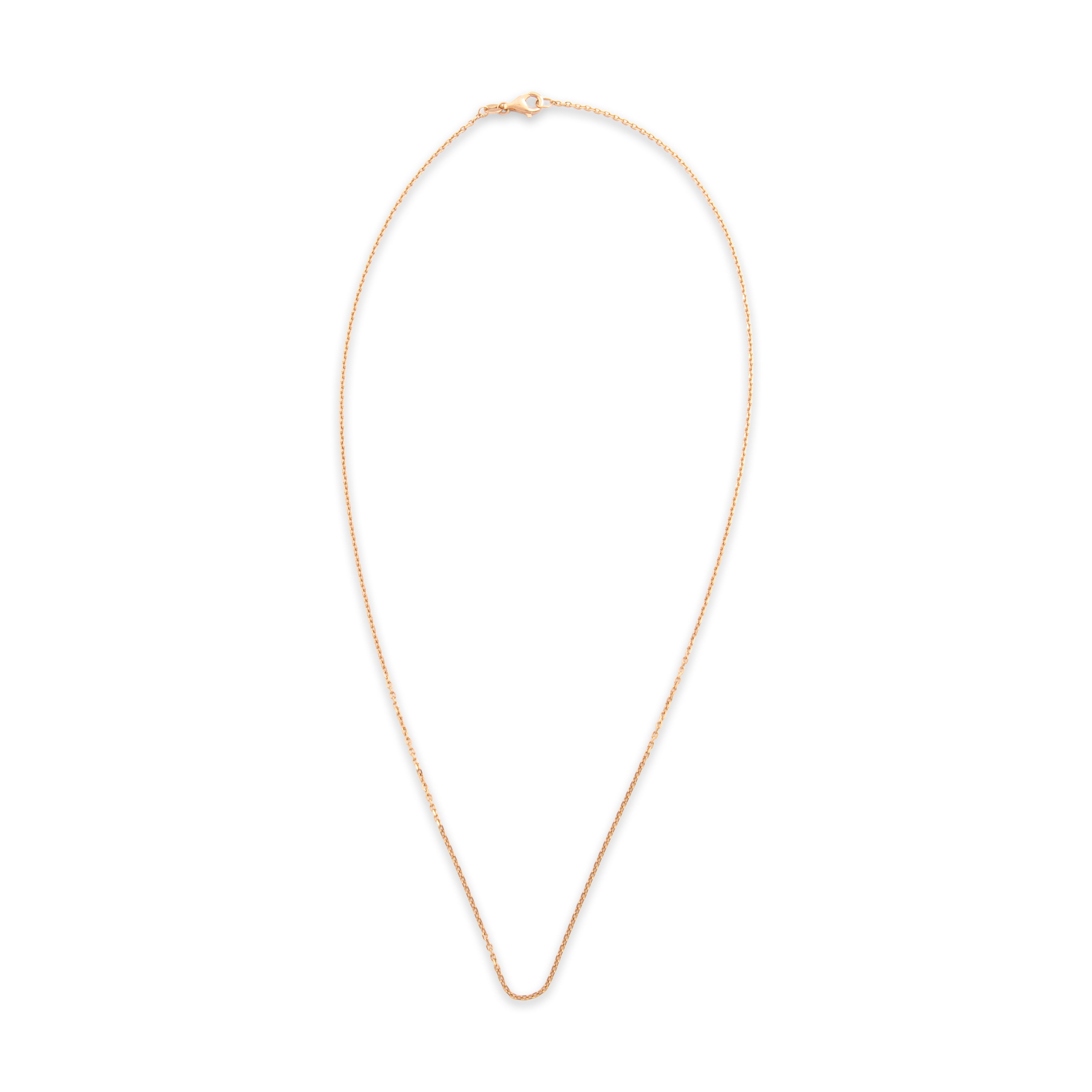 Vintage 14k Rose Gold 1.3mm Classic Simple Cable Chain - Overall view