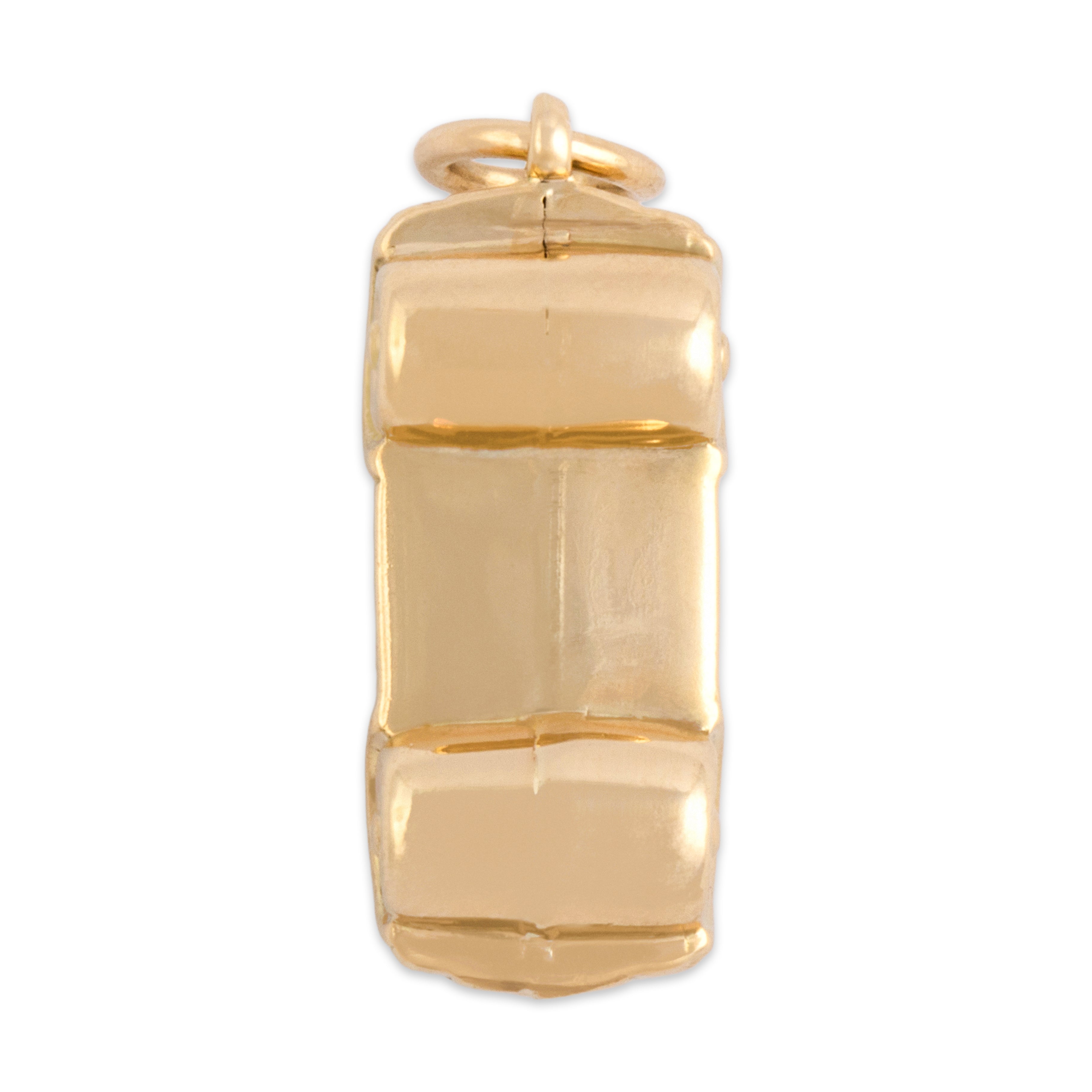 Vintage 14k Yellow Gold Speedy Sedan Charm / Pendant - Back view