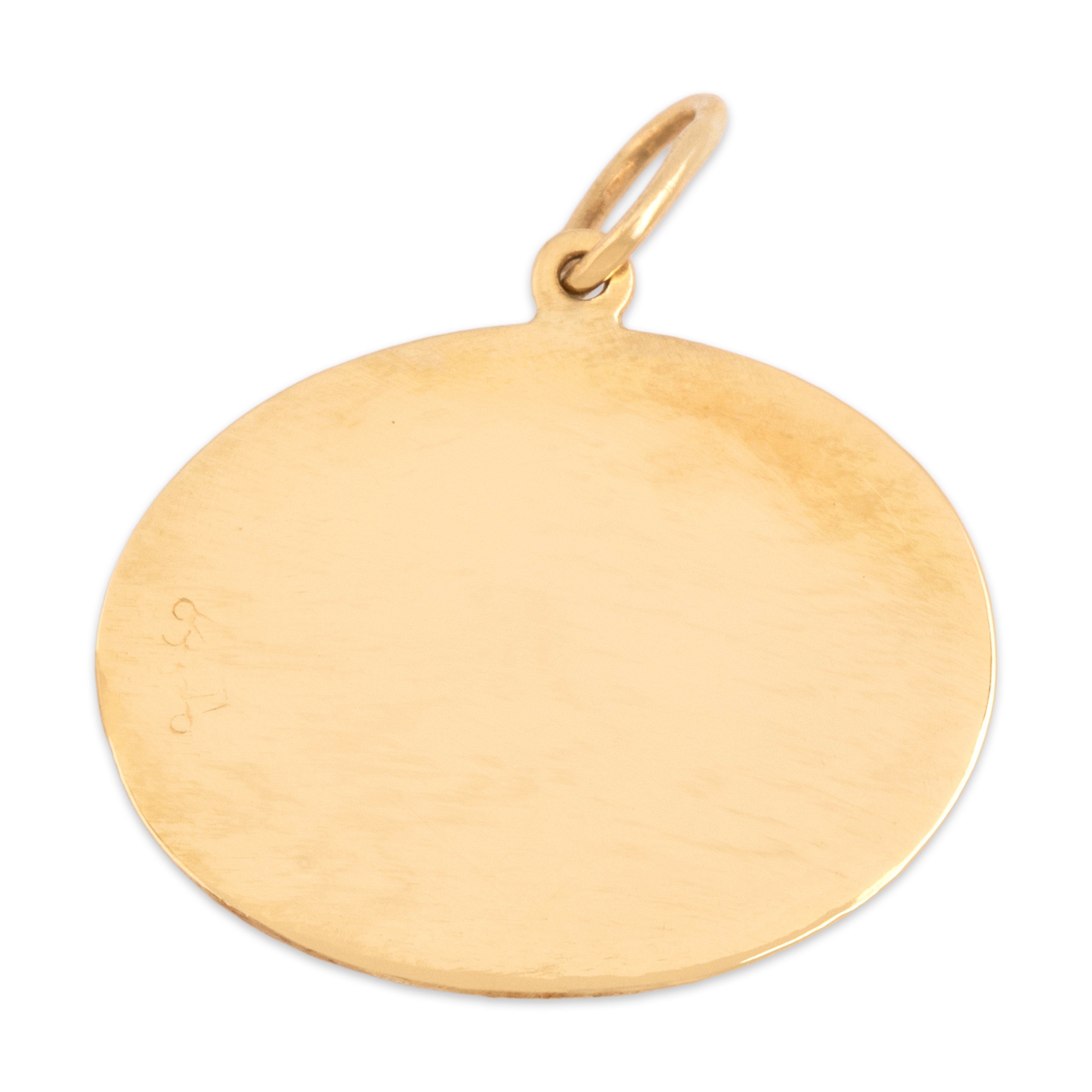 Vintage 14k Yellow Gold Hole-In-One Golf Charm / Pendant - Back view