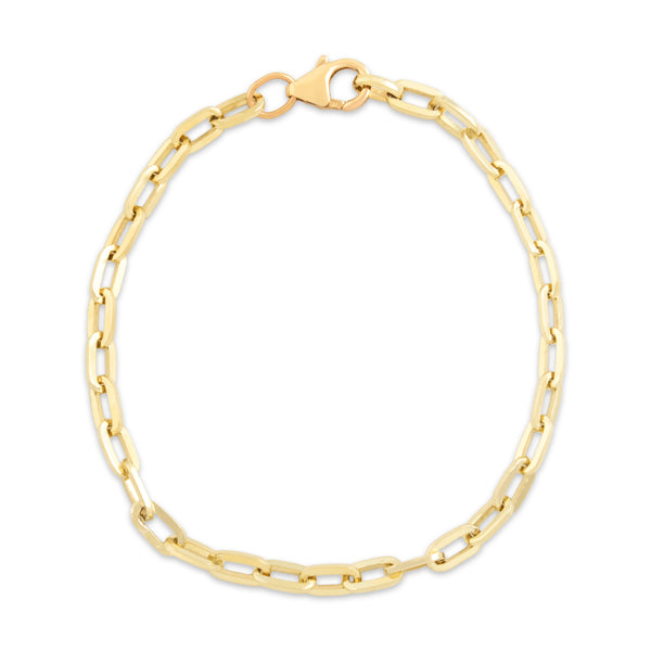 Vintage 14k Yellow Gold Stackable Cable Chain Bracelet 6.75