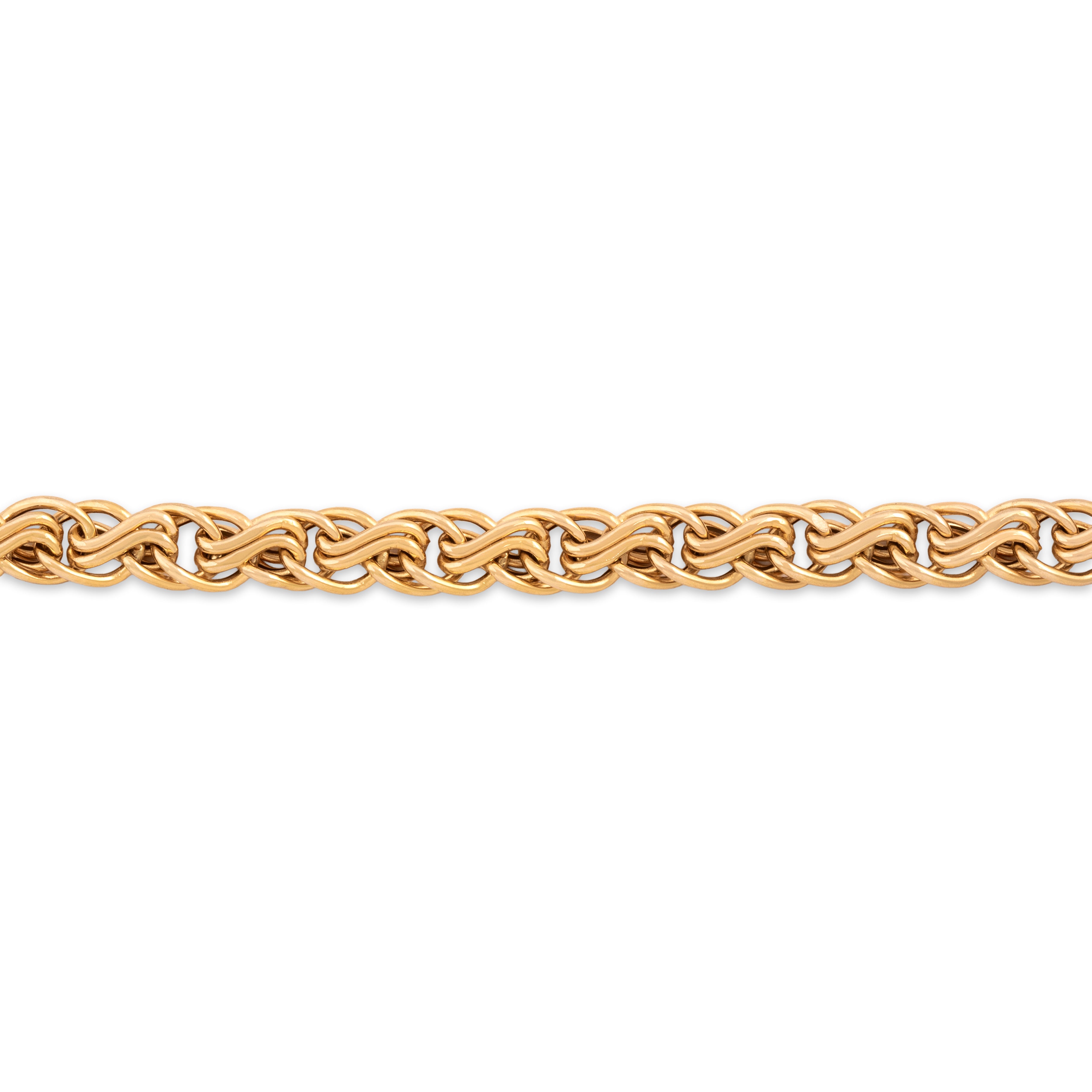 Vintage Italian 14k Yellow Gold Interlocking S-Link Bracelet - detail view #1