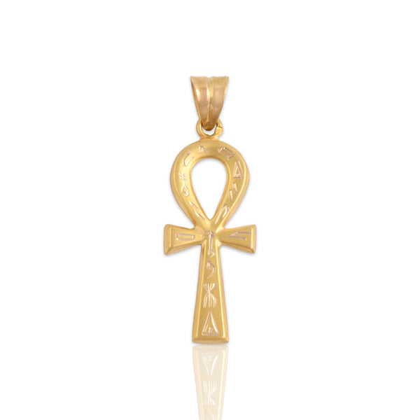 Vintage Egyptian 18k Yellow Gold Key Of Life Ankh Charm / Pendant