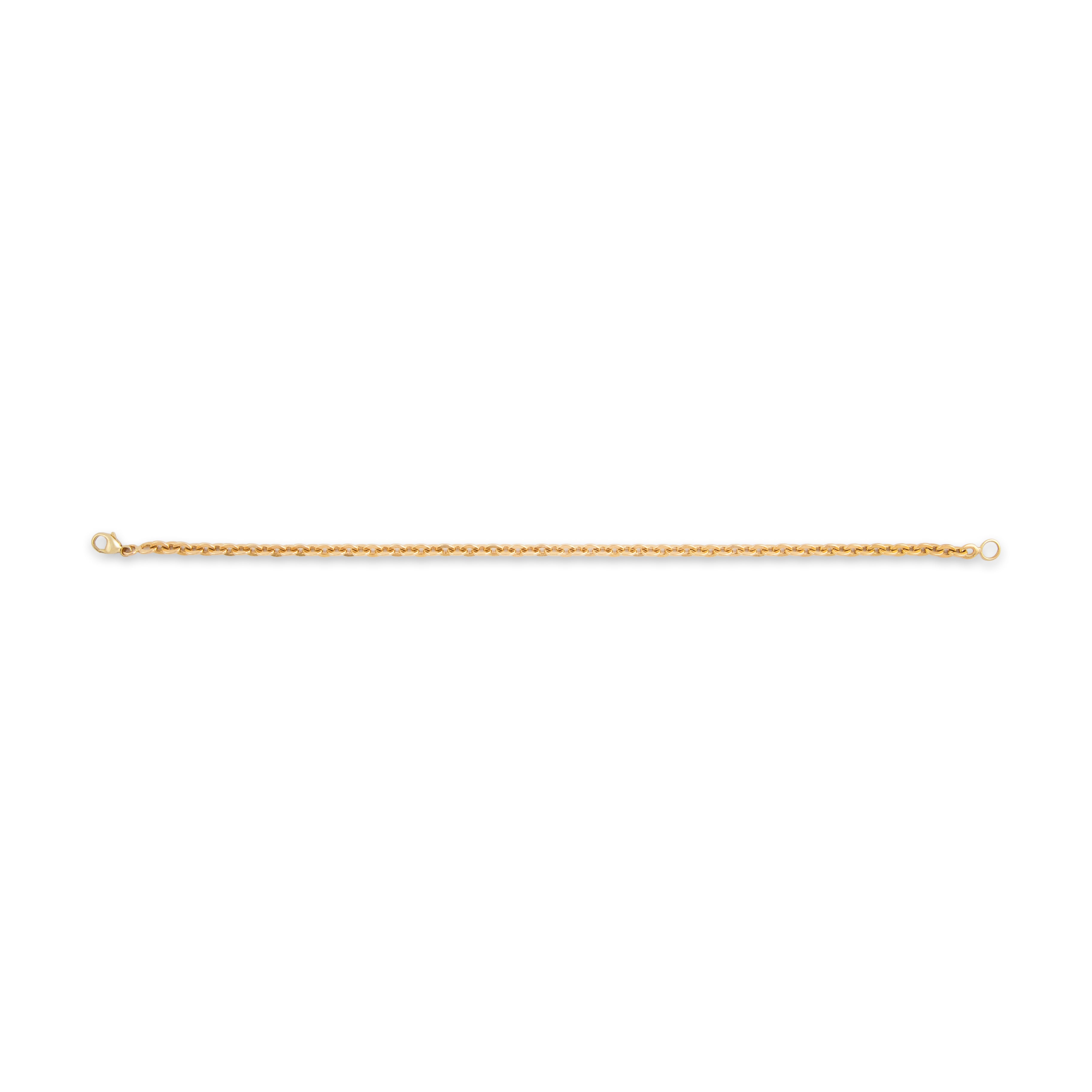 Vintage 18k Rosy Yellow Gold Classic Cable Link Bracelet - Overall view