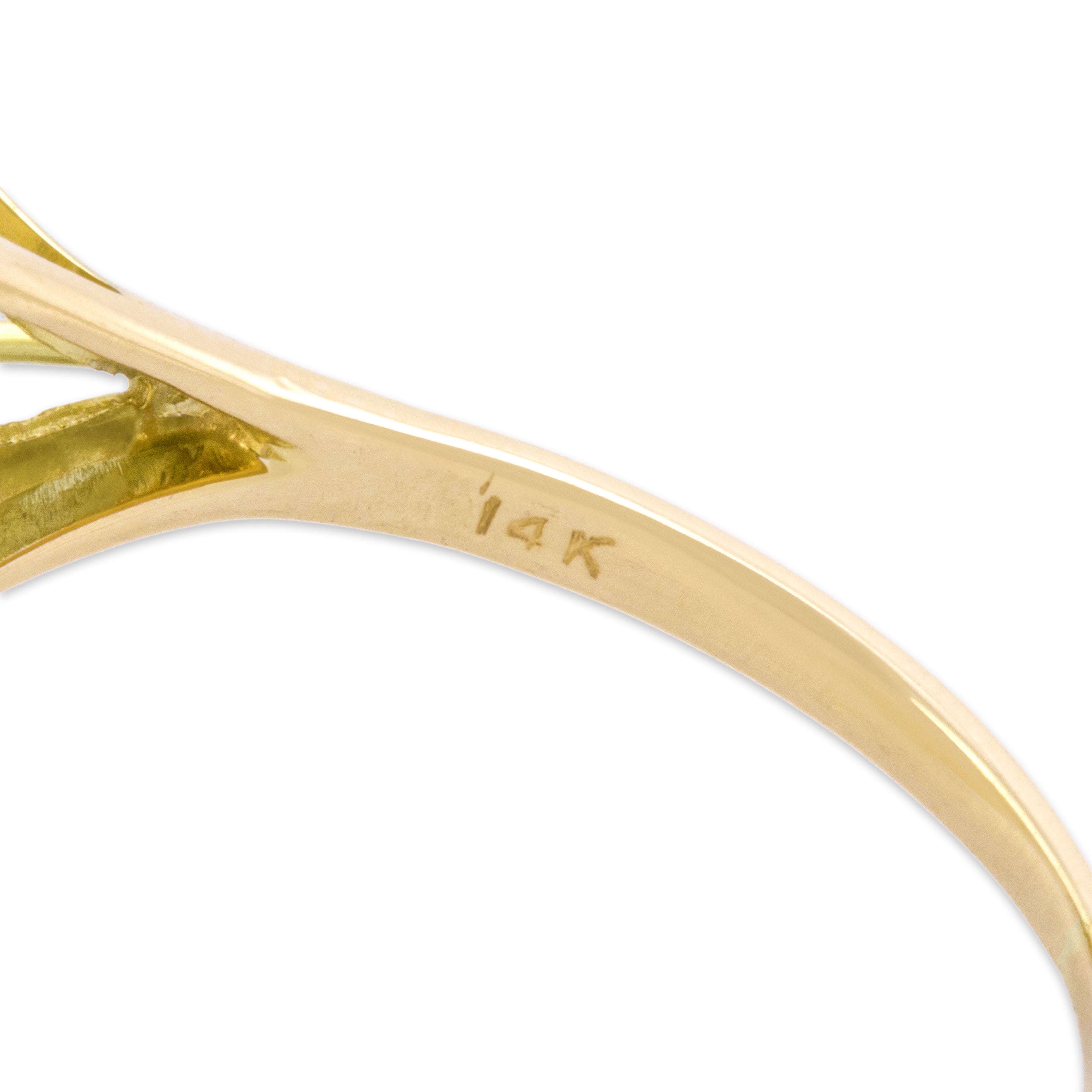 Antique 14k Yellow Gold 10.24ct Amethyst Diamond Carved Intaglio Ring 9.75