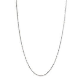 Vintage 14k White Gold 1.3mm Classic Wheat Chain 18"