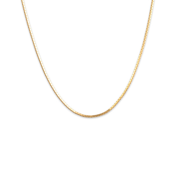 Vintage 14k Yellow Gold 0.85mm Silky Snake Chain 20