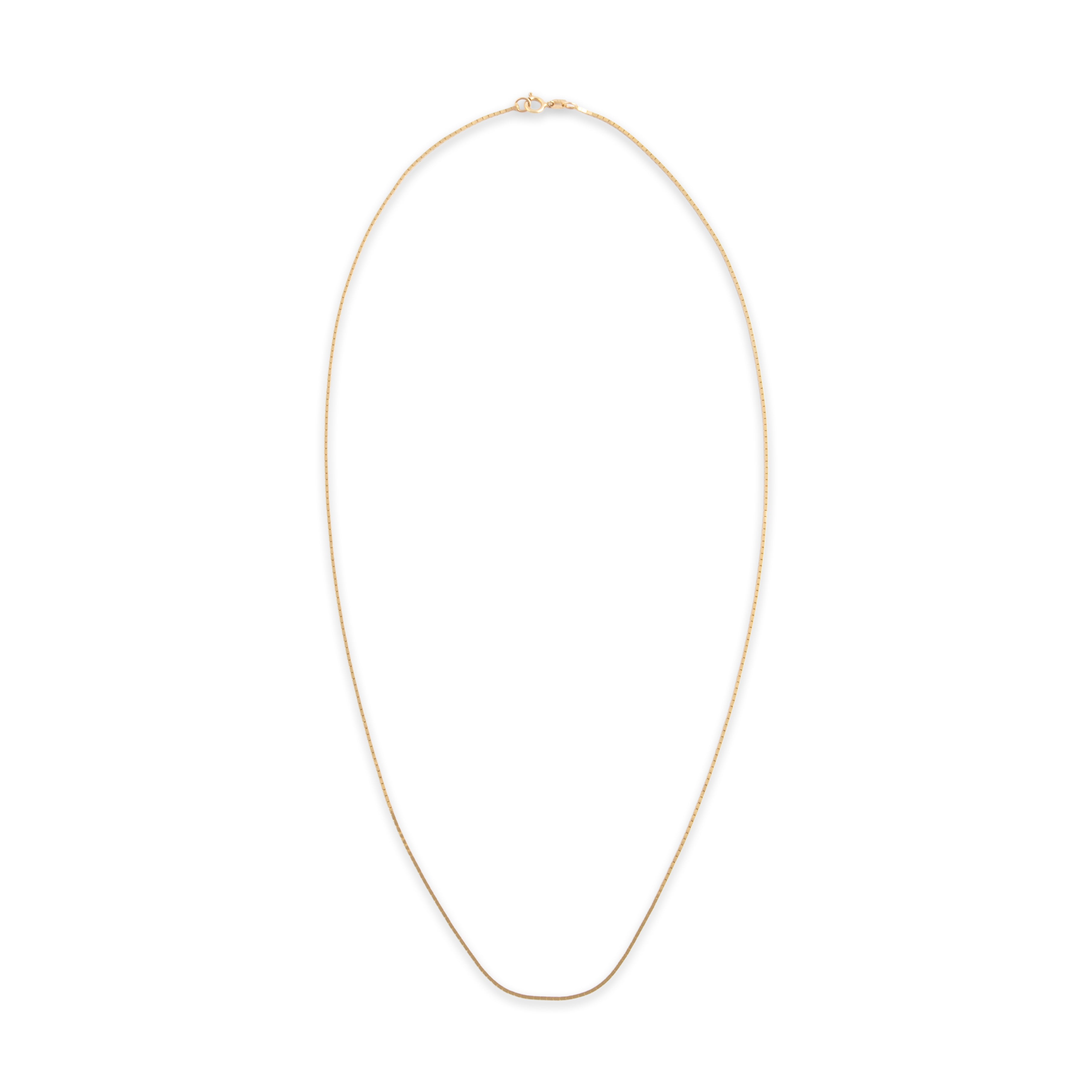 Vintage 14k Yellow Gold 0.85mm Silky Snake Chain - Overall view