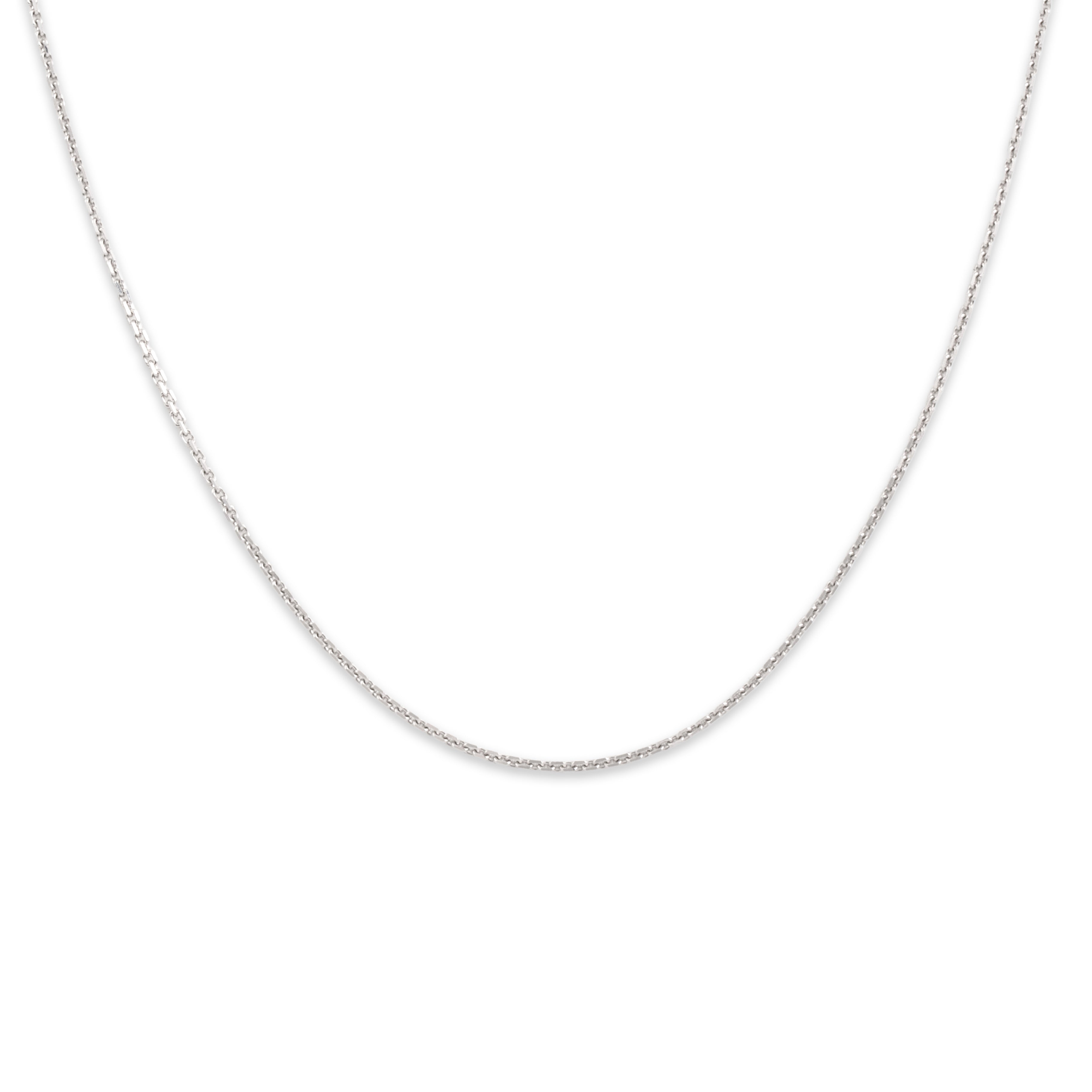 Vintage 14k White Gold .95mm Gleaming Everyday Cable Chain 20.25