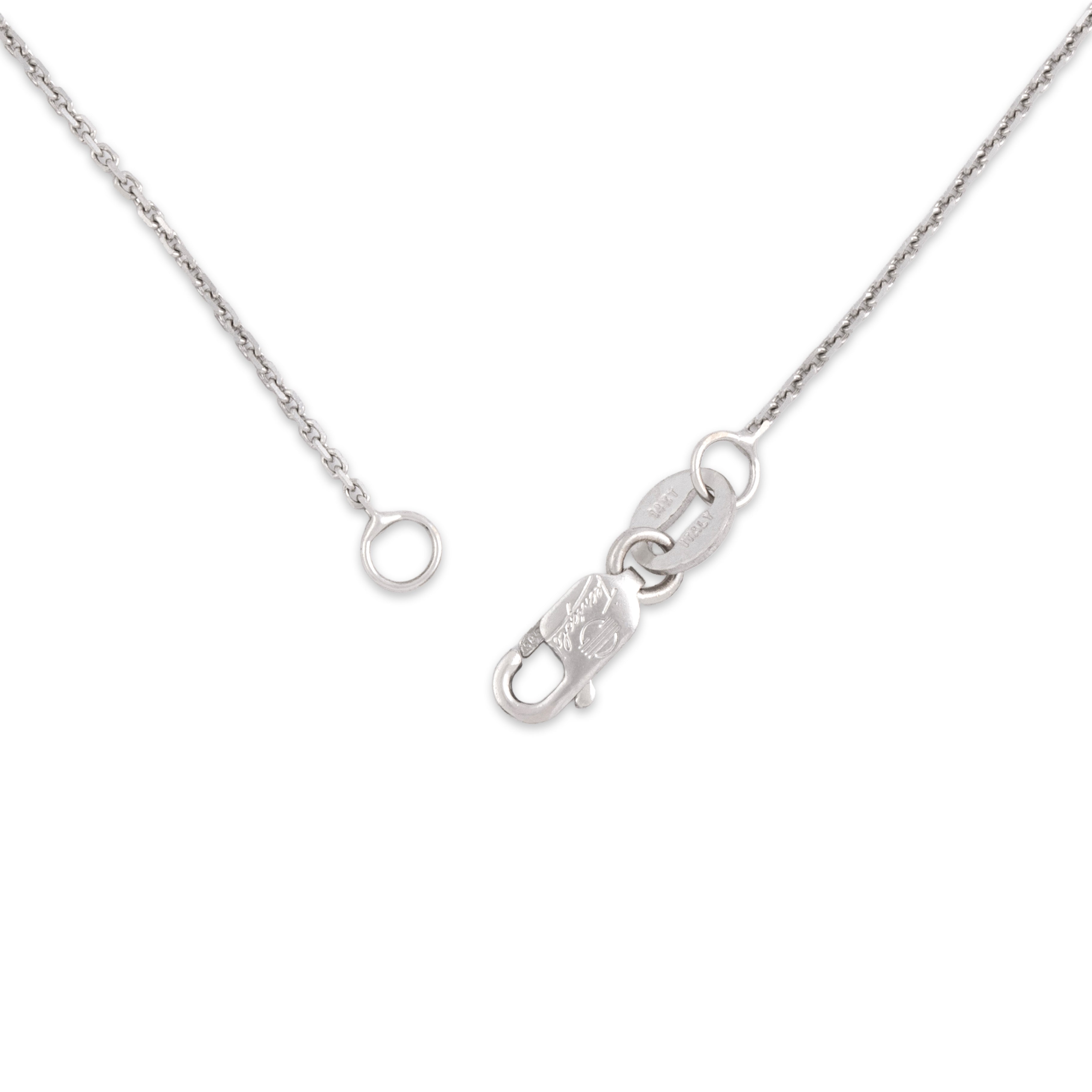 Vintage 14k White Gold .95mm Gleaming Everyday Cable Chain - clasp view