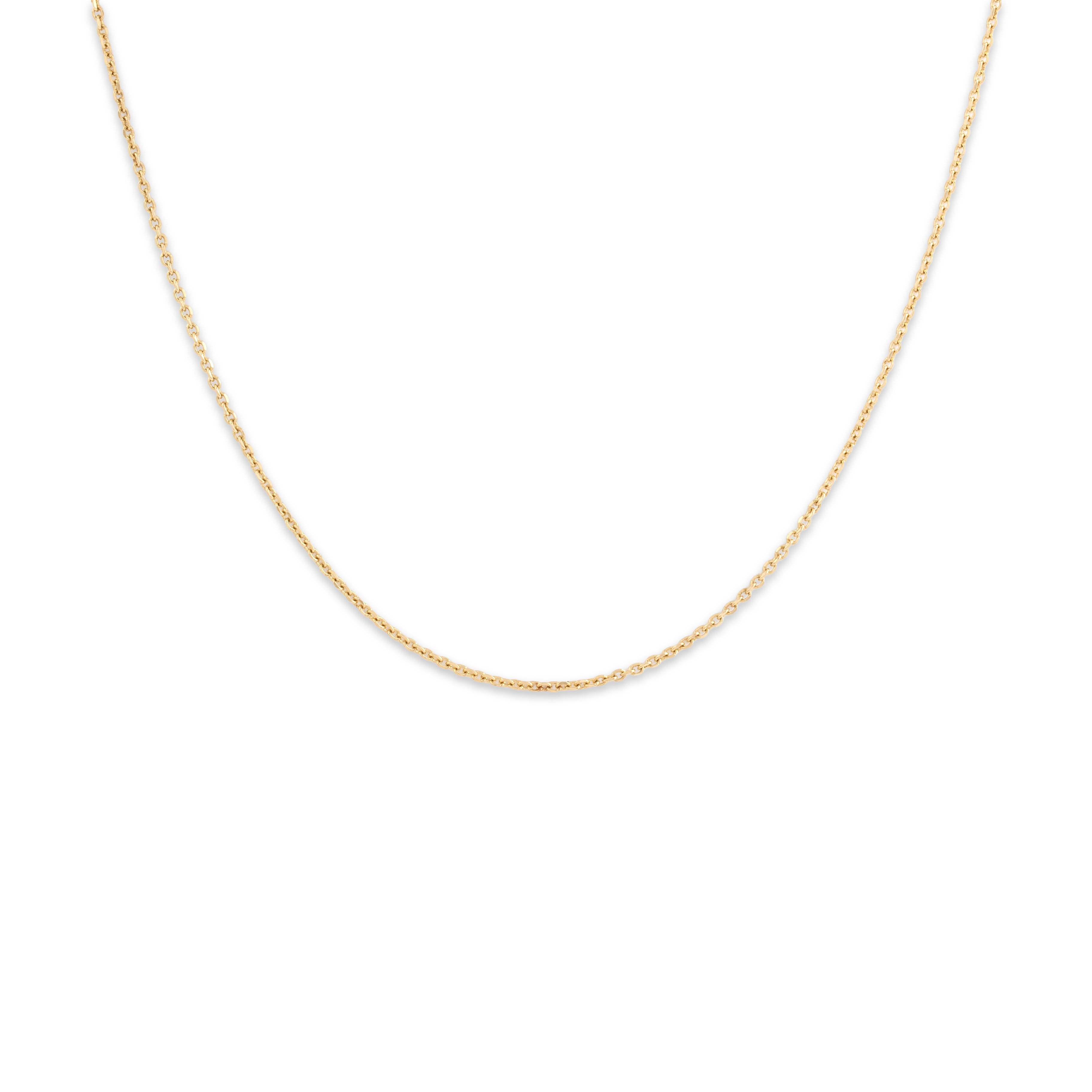 Vintage 14k Yellow Gold 1.1mm Everyday Cable Chain - detail view #1