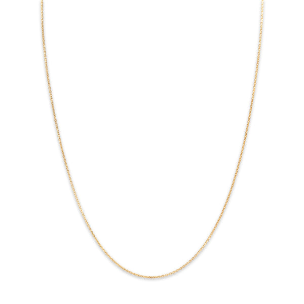 Vintage 14k Yellow Gold 1.1mm Everyday Cable Chain 16.25