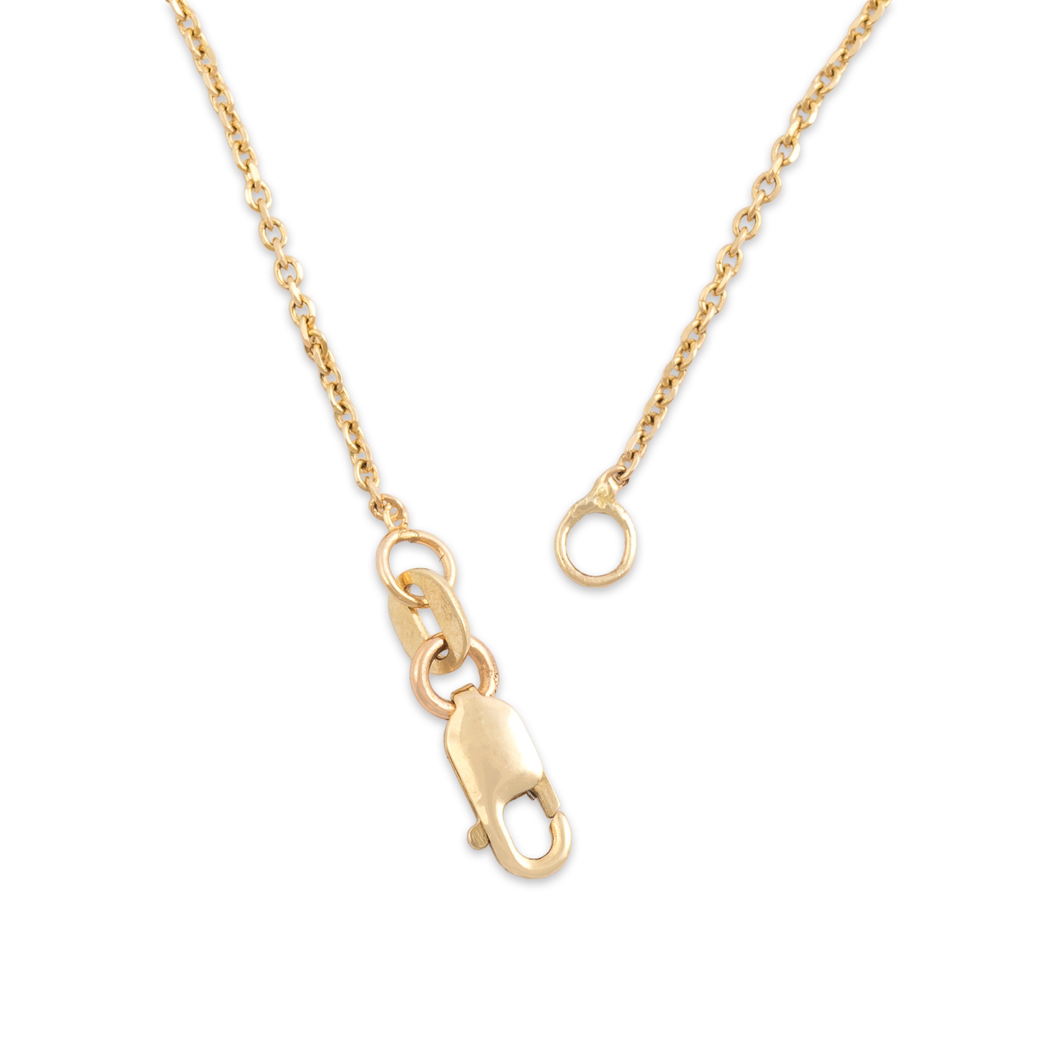 Vintage 14k Yellow Gold 1.1mm Everyday Cable Chain - clasp view