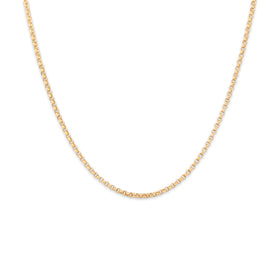 Vintage Italian 14k Yellow Gold 1.6mm Chic Dainty Rolo Chain 24"
