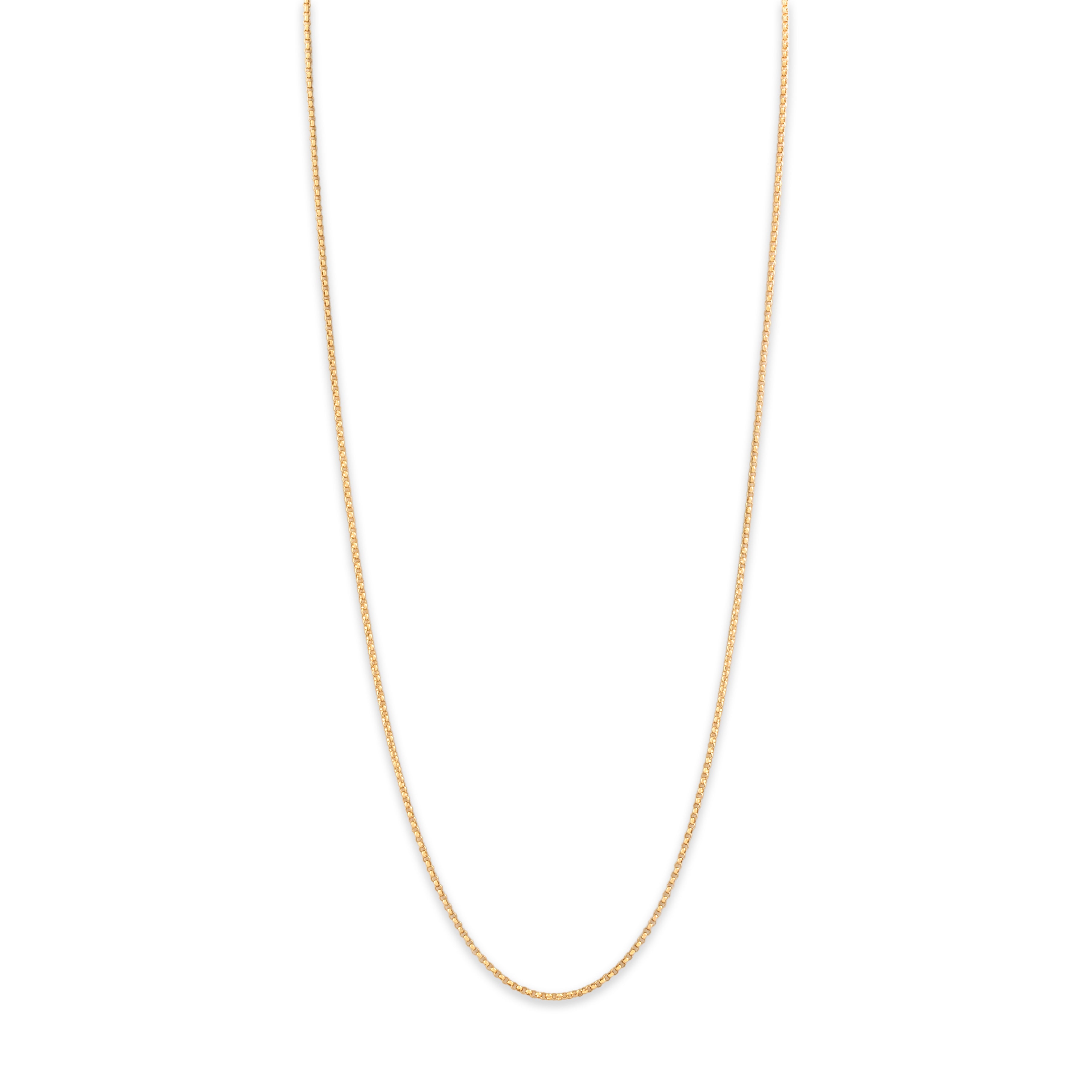 Vintage Italian 14k Yellow Gold 1.6mm Chic Dainty Rolo Chain - detail view #1