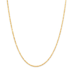 Vintage Italian 14k Yellow Gold 1.6mm Sparkling Margarita Chain 18.25"