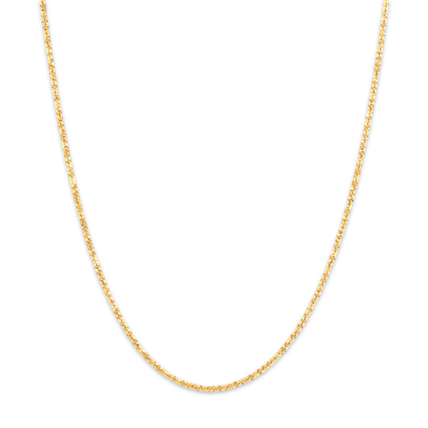 Vintage Italian 14k Yellow Gold 1.6mm Sparkling Margarita Chain 18.25