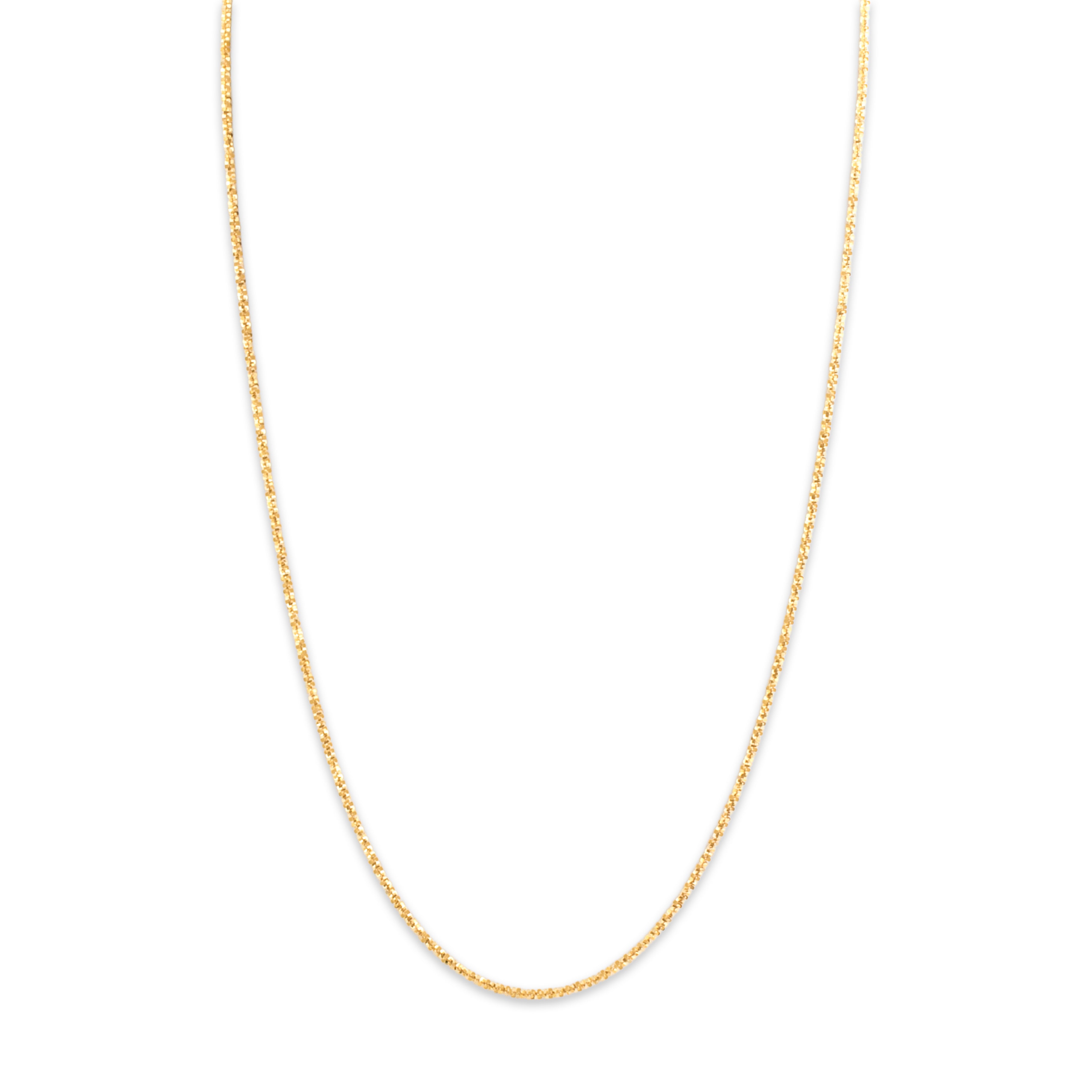 Vintage Italian 14k Yellow Gold 1.6mm Sparkling Margarita Chain - detail view #1