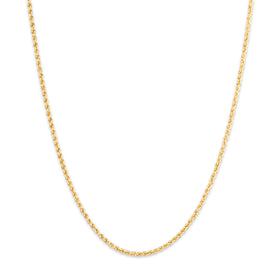 Vintage 14k Yellow Gold 1.8mm Simple Sparkling Rope Chain 18"