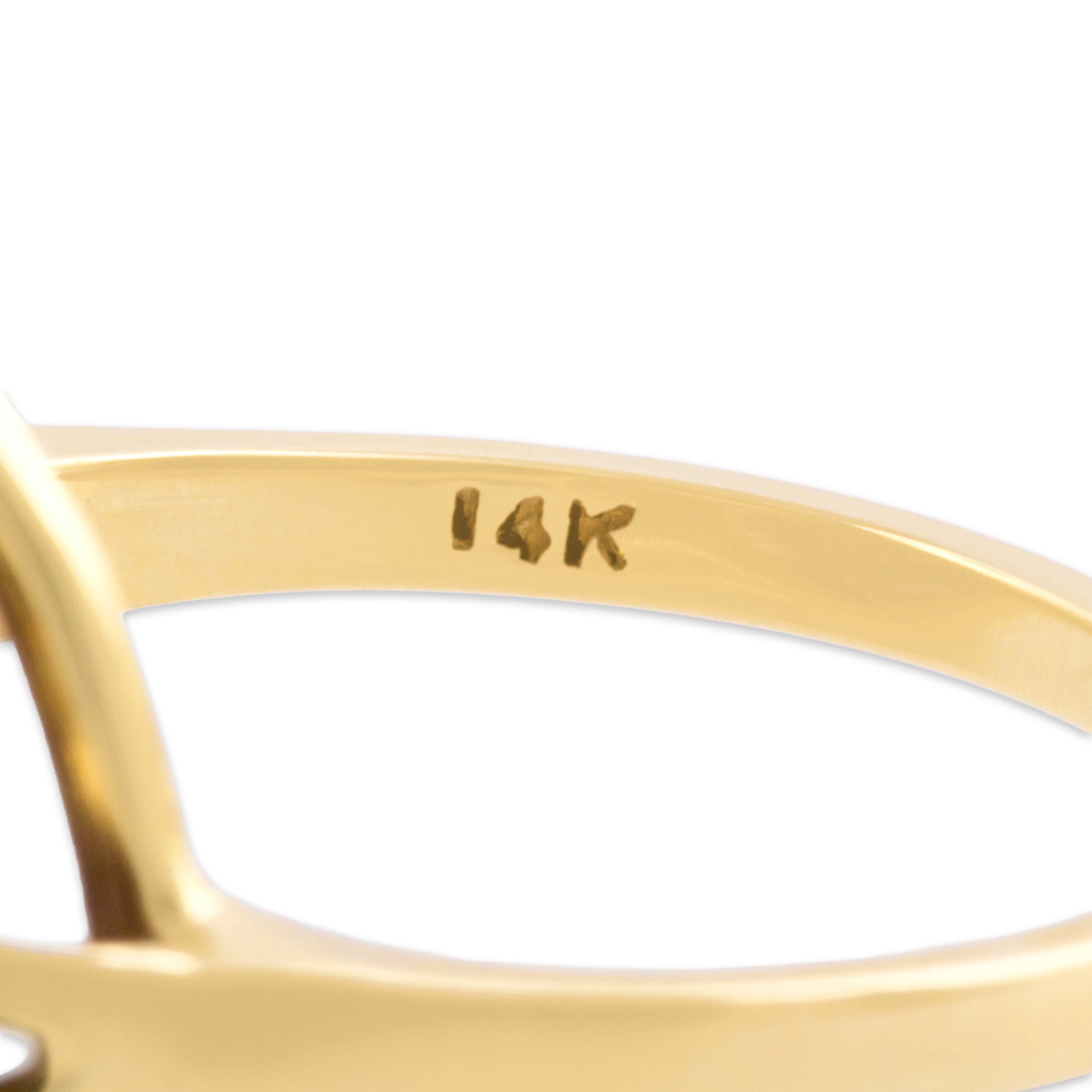 Vintage 14k Yellow Gold 20.95ct Amethyst Pearl Oversized Round Halo Cocktail Ring - Hallmark view