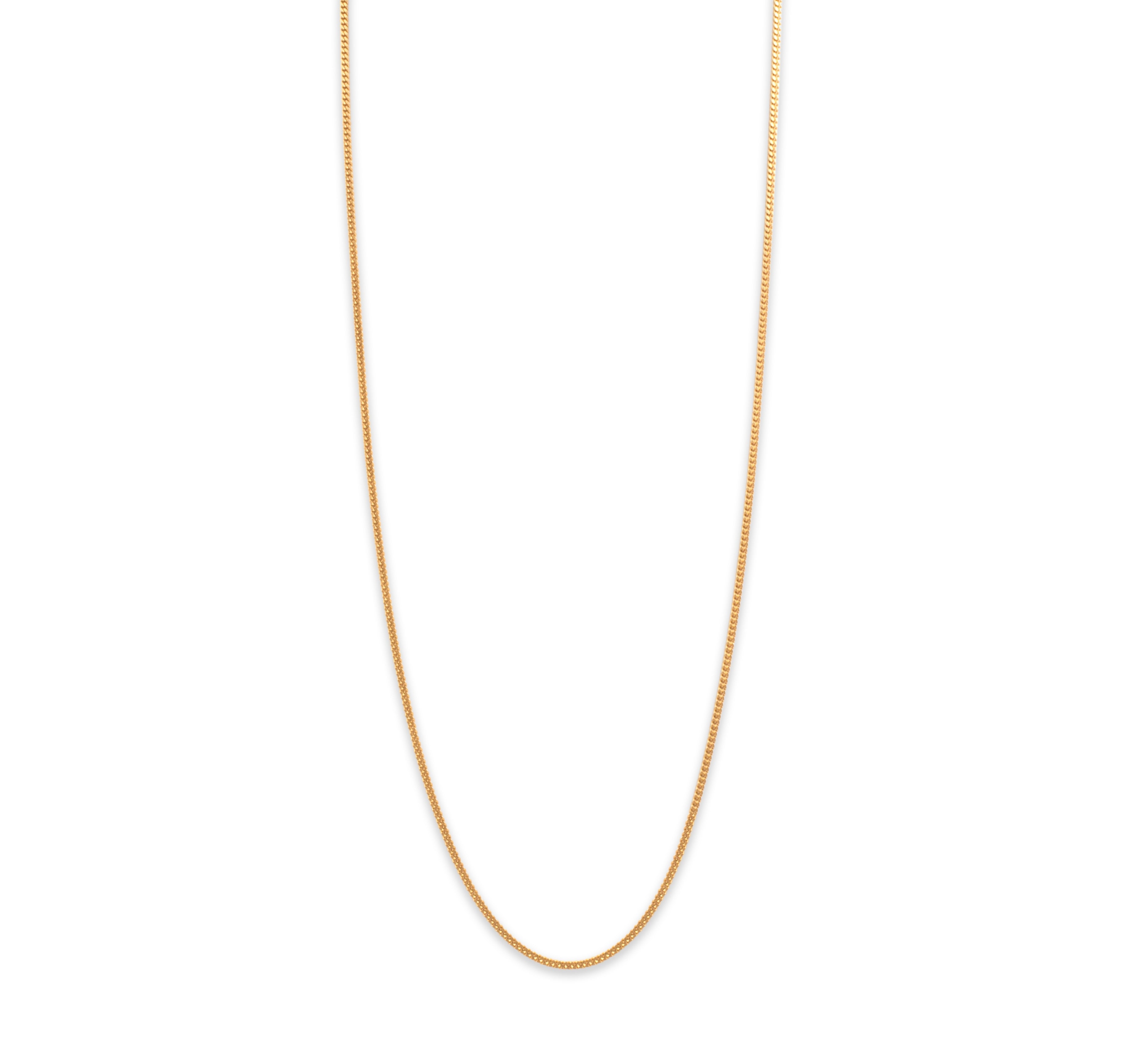 Vintage Giovanni Balestra & Figli Italian 18k Yellow Gold 2mm Curb Chain 24.25