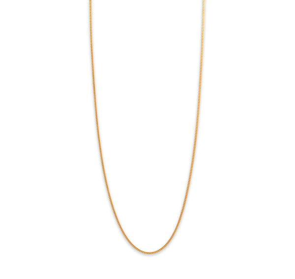 Vintage Giovanni Balestra & Figli Italian 18k Yellow Gold 2mm Curb Chain 24.25