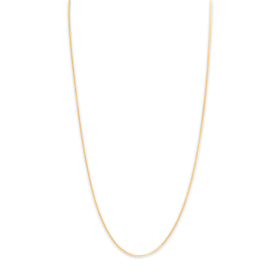 Vintage Italian 18k Yellow Gold 1.2mm Sleek Simple Curb Chain 19.5"