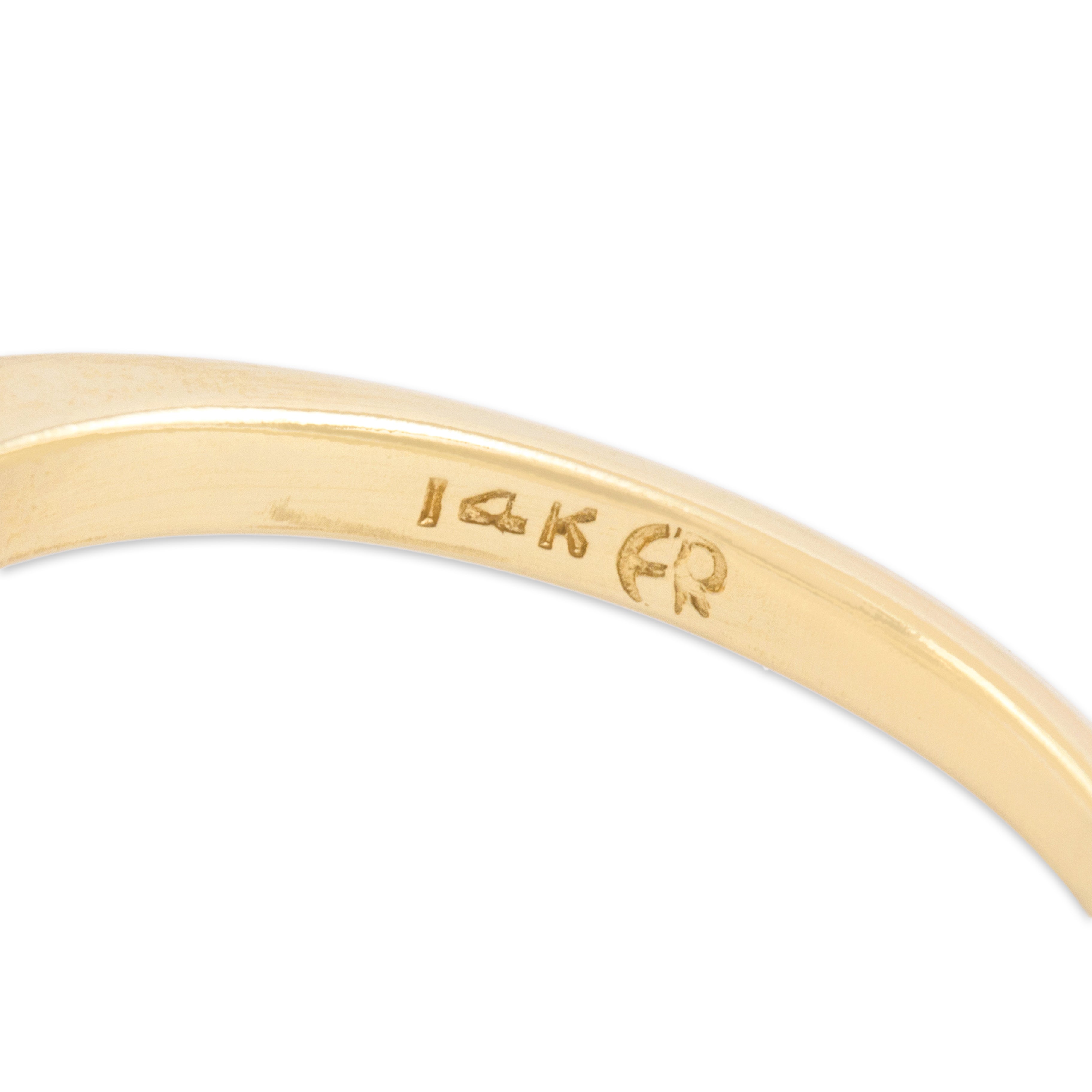 Vintage 14k White & Yellow Gold Diamond Sparkling Scatter Set Ring 5.25
