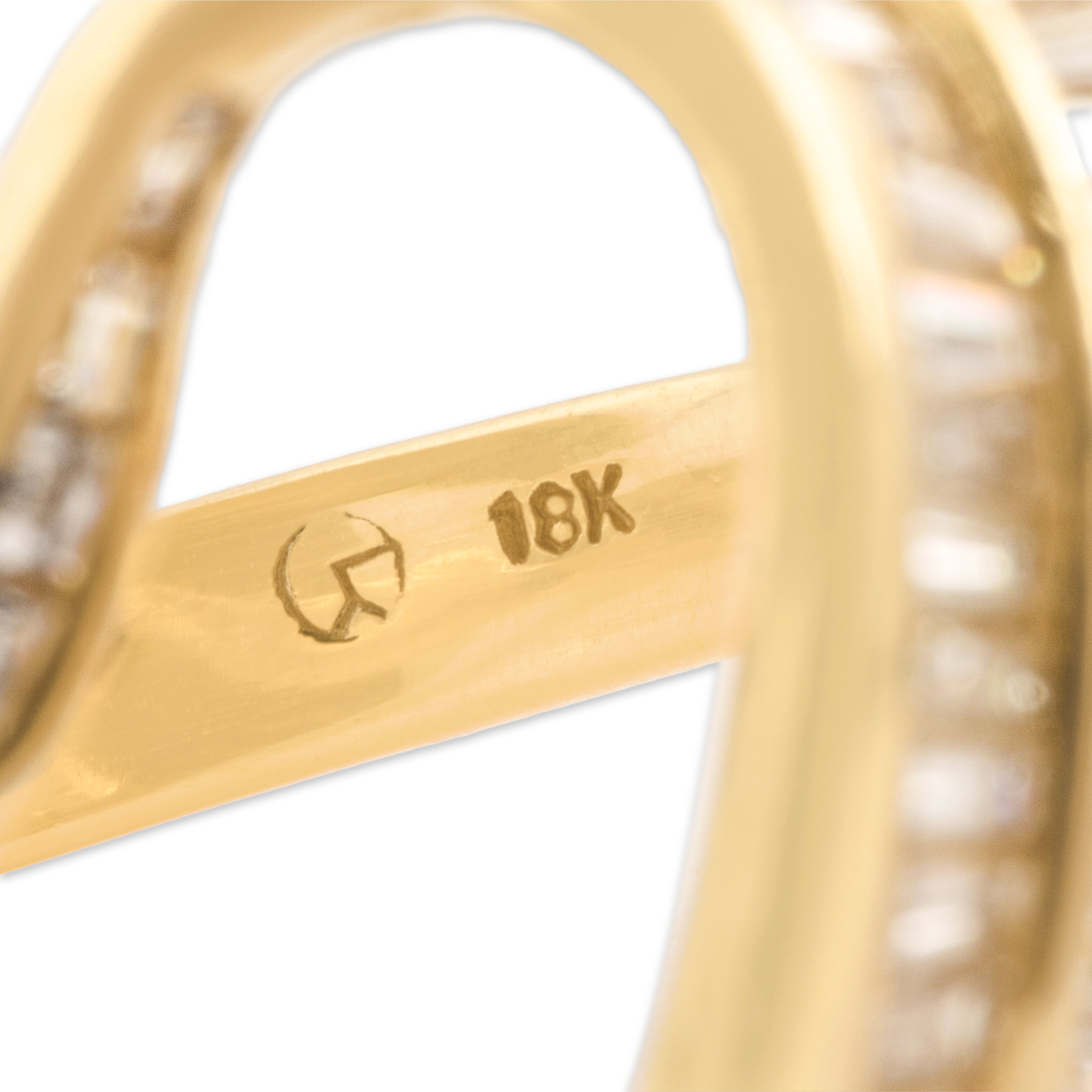 Vintage Diamond Asymmetric Streamline Statement Cocktail Ring - Hallmark view